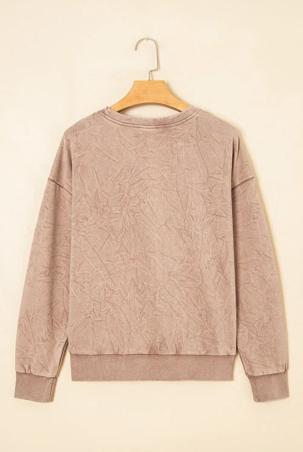 Grateful Threads Boutique “Saved By Grace” Letter Embroidery Mineral Wash Loose Sweatshirt - Sweatshirts DUNE saved by grace Letter Embroidery Mineral Wash Loose Sweatshirt