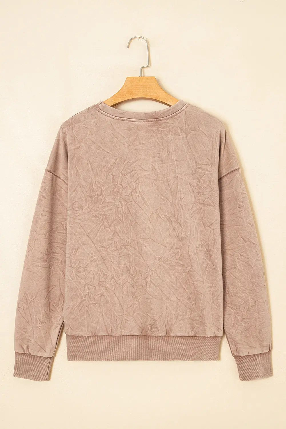 Grateful Threads Boutique “Saved By Grace” Letter Embroidery Mineral Wash Loose Sweatshirt - Sweatshirts DUNE saved by grace Letter Embroidery Mineral Wash Loose Sweatshirt
