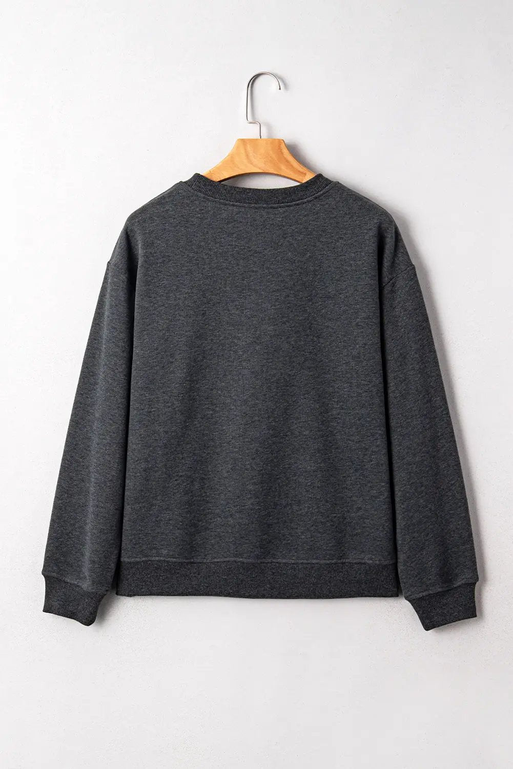 Grateful Threads Boutique Carbon Grey Cowboy Queen Card Drop Shoulder Sweatshirt - Sweatshirts Carbon Grey Cowboy Queen Card Drop Shoulder Sweatshirt