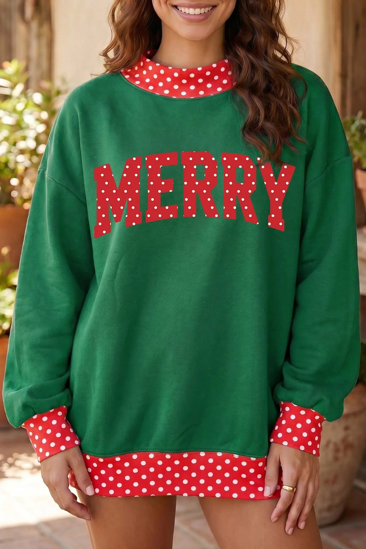 The Amara Graphic Sweatshirt - Dark Green — view 3