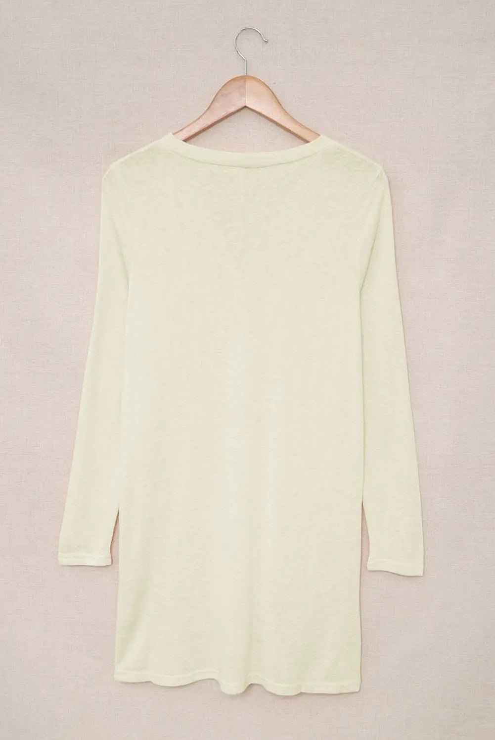 Grateful Threads Boutique Beige Button-Up Airy Longline Cardigan - Cardigans beige longline cardigan