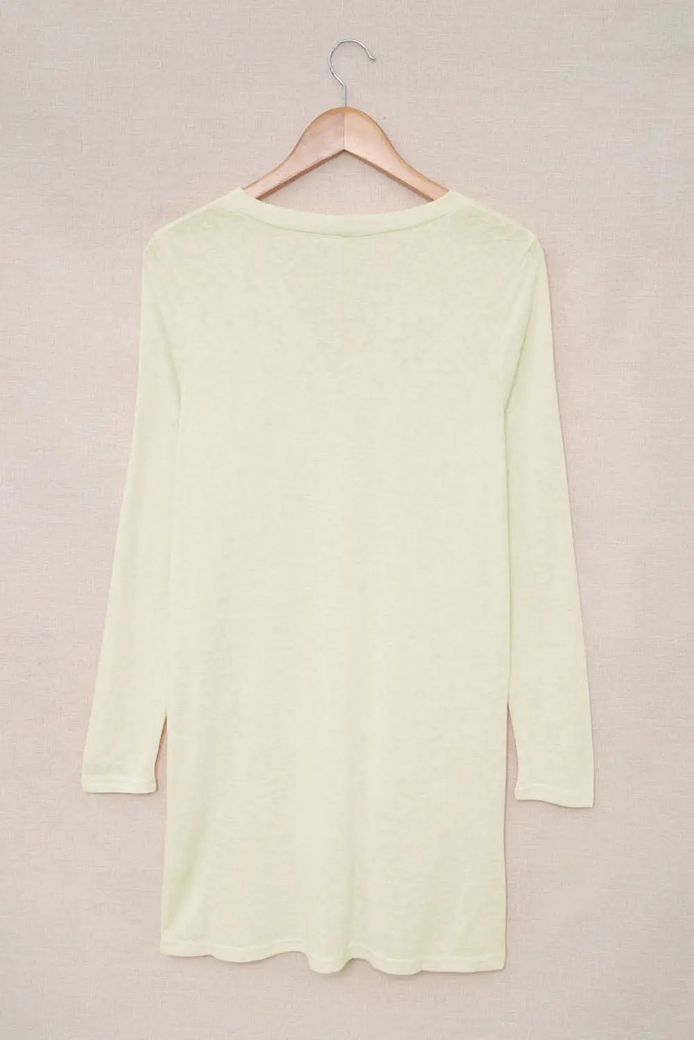 Grateful Threads Boutique Beige Button-Up Airy Longline Cardigan - Cardigans beige longline cardigan