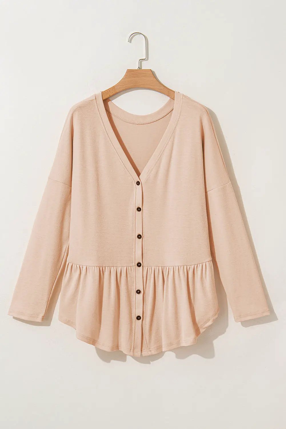 Grateful Threads Boutique Jet Stream Ruffled V-Neck Shirt - Shirts
