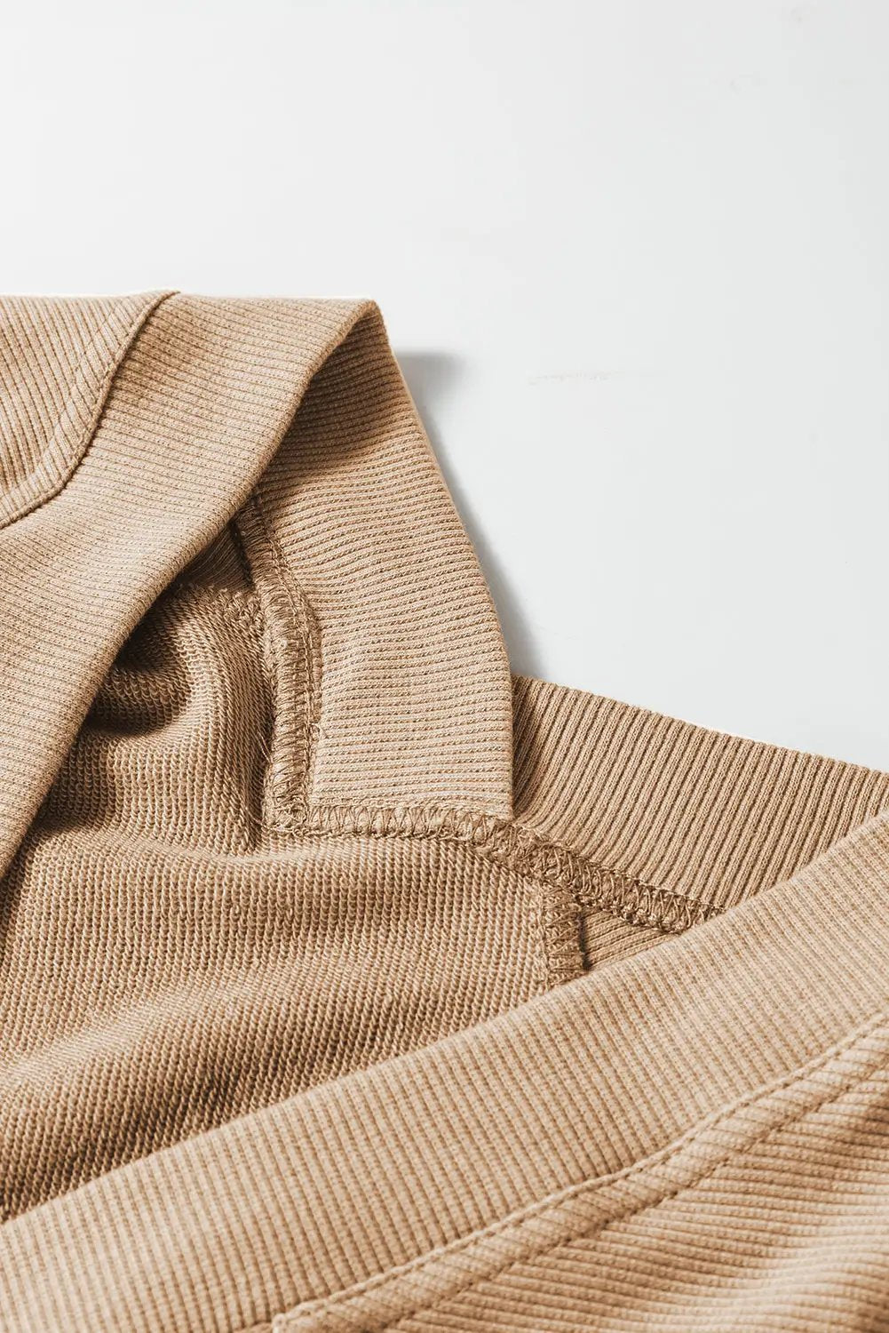 Grateful Threads Boutique French Beige Ribbed Cardigan with Pockets – Effortless Layering - Cardigans