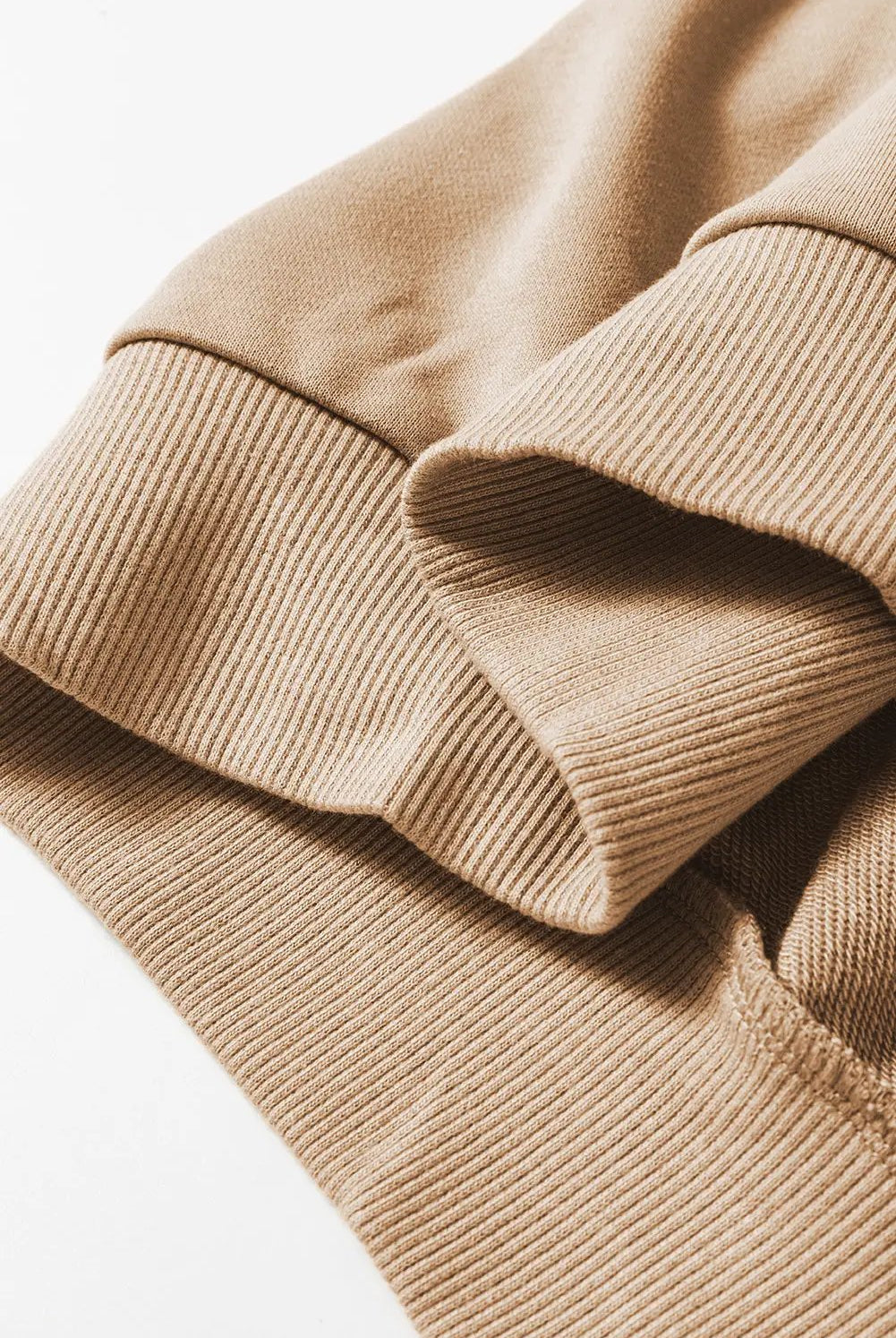 Grateful Threads Boutique French Beige Ribbed Cardigan with Pockets – Effortless Layering - Cardigans