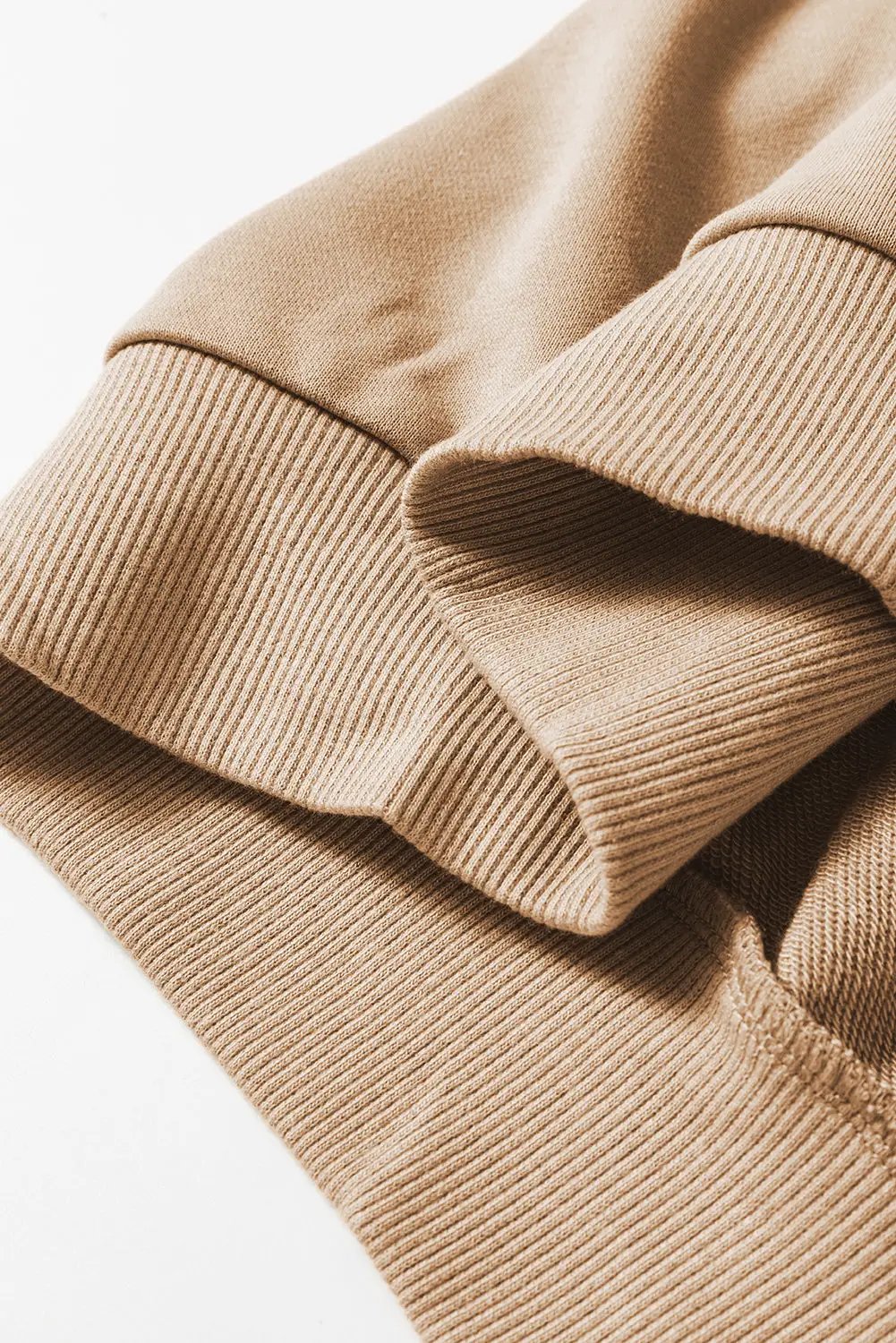 Grateful Threads Boutique French Beige Ribbed Cardigan with Pockets – Effortless Layering - Cardigans