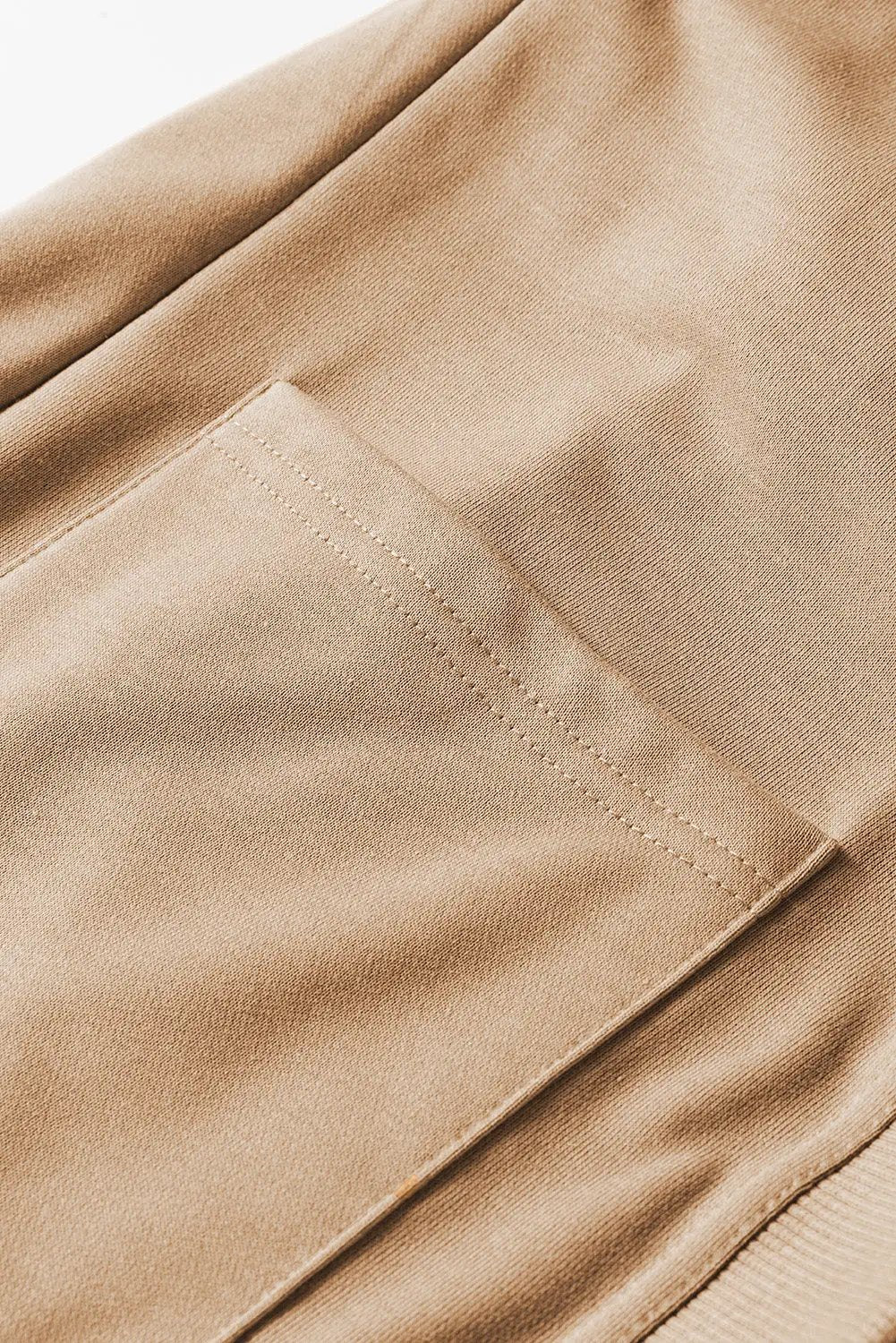 Grateful Threads Boutique French Beige Ribbed Cardigan with Pockets – Effortless Layering - Cardigans