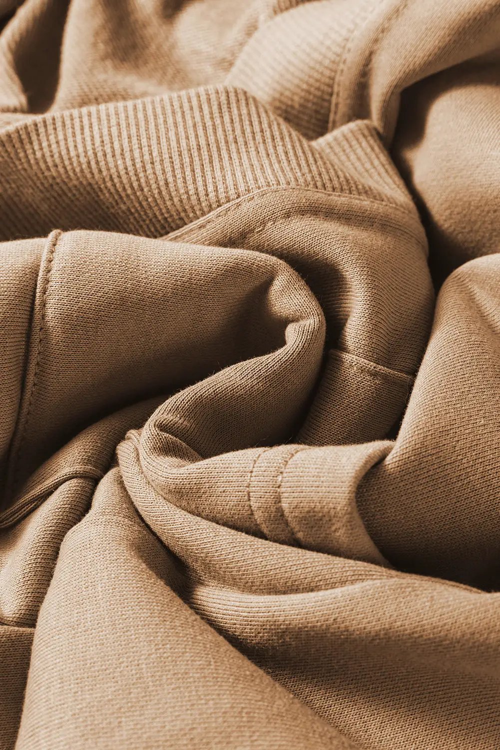 Grateful Threads Boutique French Beige Ribbed Cardigan with Pockets – Effortless Layering - Cardigans