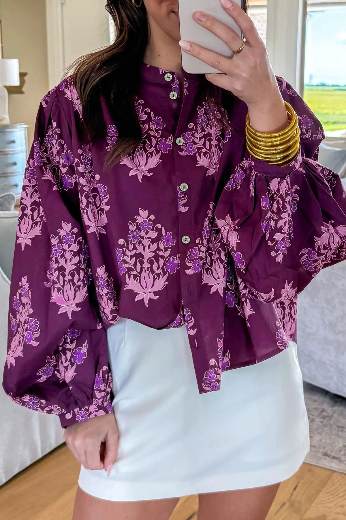 The Summer Blouse - Purple — view 3