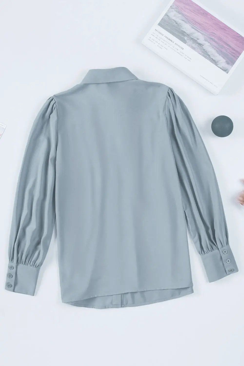 Grateful Threads Boutique Button Up Puff Sleeve Blouse - Blouses Top