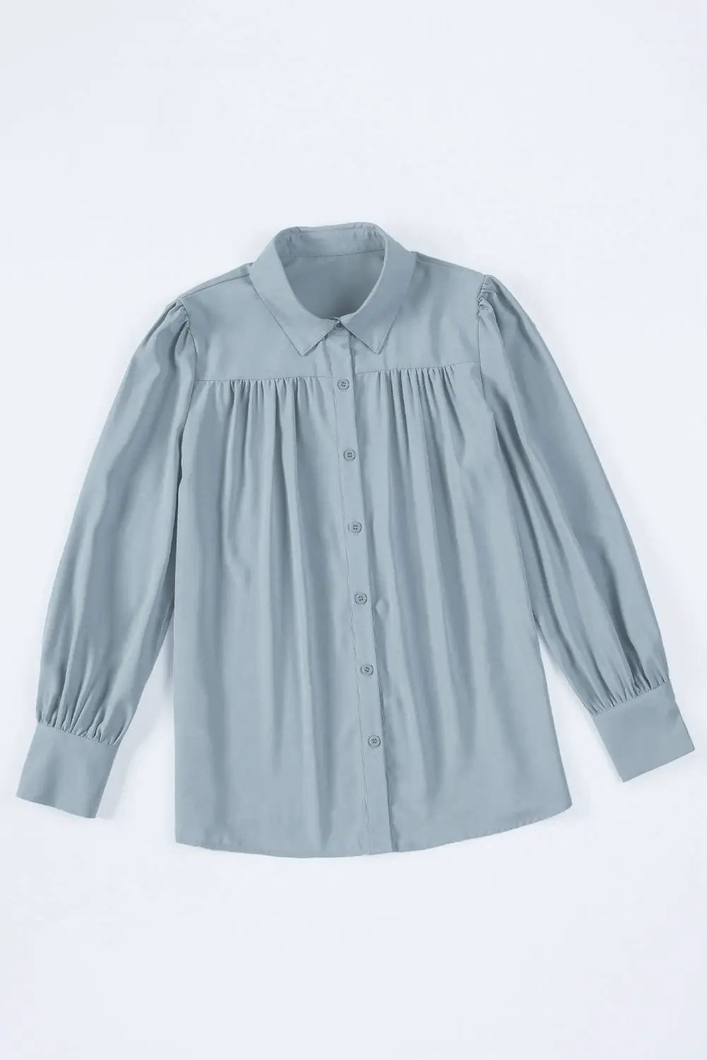 Grateful Threads Boutique Button Up Puff Sleeve Blouse - Blouses Top