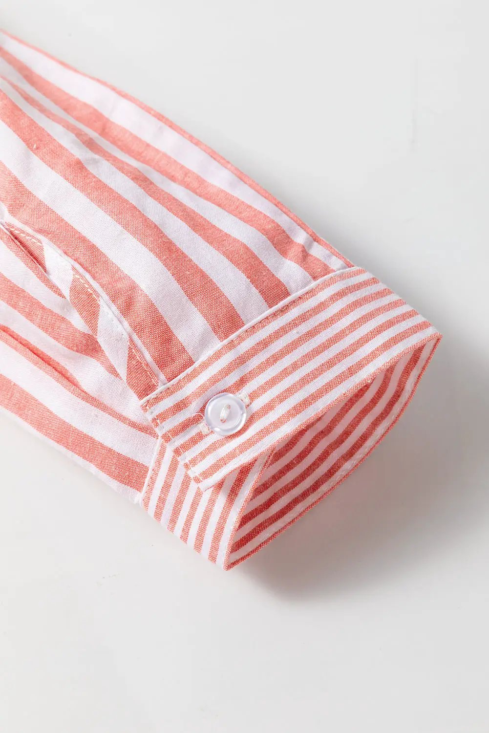 Grateful Threads Boutique Pink Stripe Buttoned Long Sleeve Casual Shirt - Shirts Pink Stripe Buttoned Long Sleeve Casual Shirt
