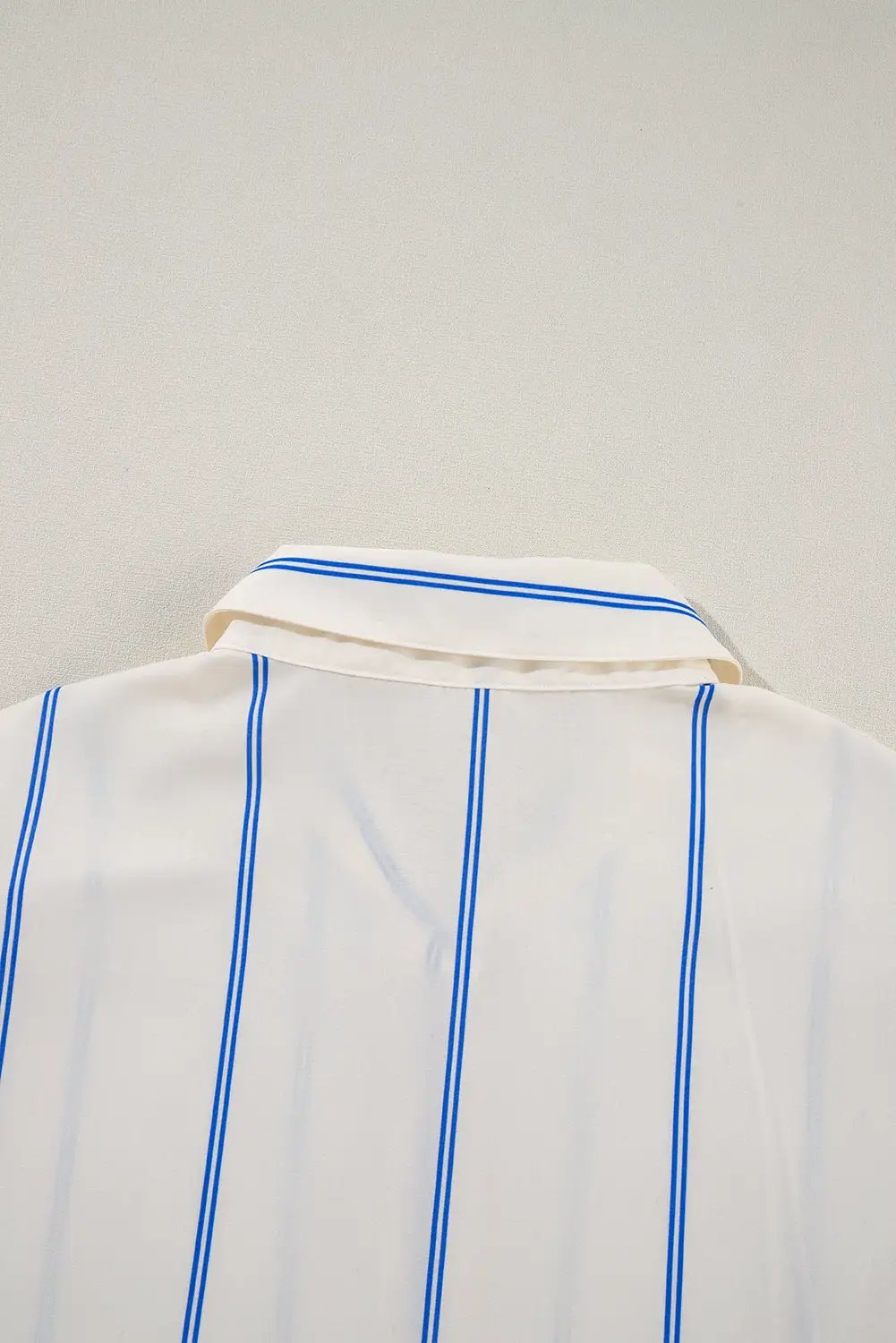 Grateful Threads Boutique Blue Stripe Drop Shoulder Bubble Loose Shirt - Shirts