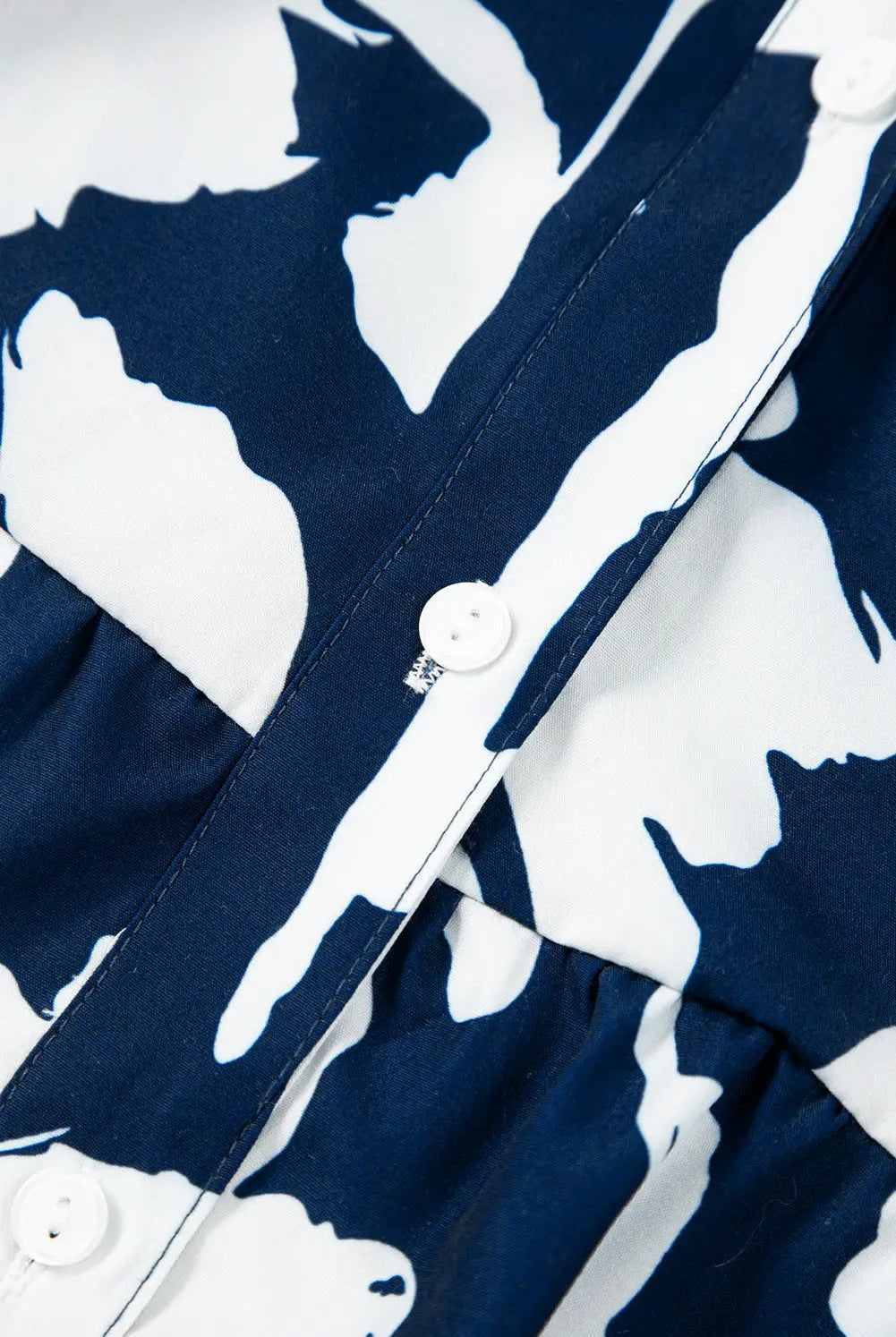 Grateful Threads Boutique Sail Blue Abstract Half Button Blouse - Blouses Abstract half button blouse