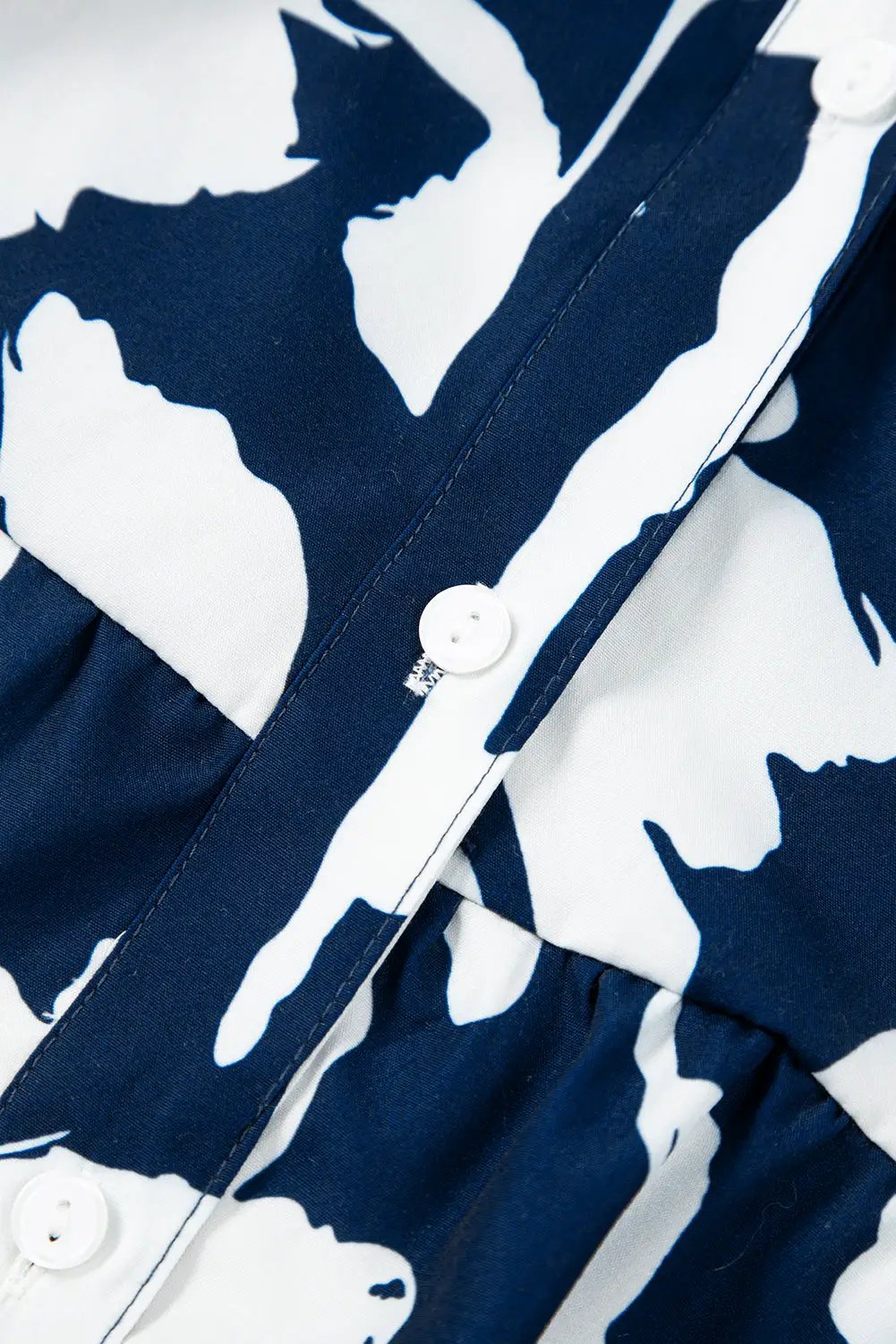 Grateful Threads Boutique Sail Blue Abstract Half Button Blouse - Blouses Abstract half button blouse