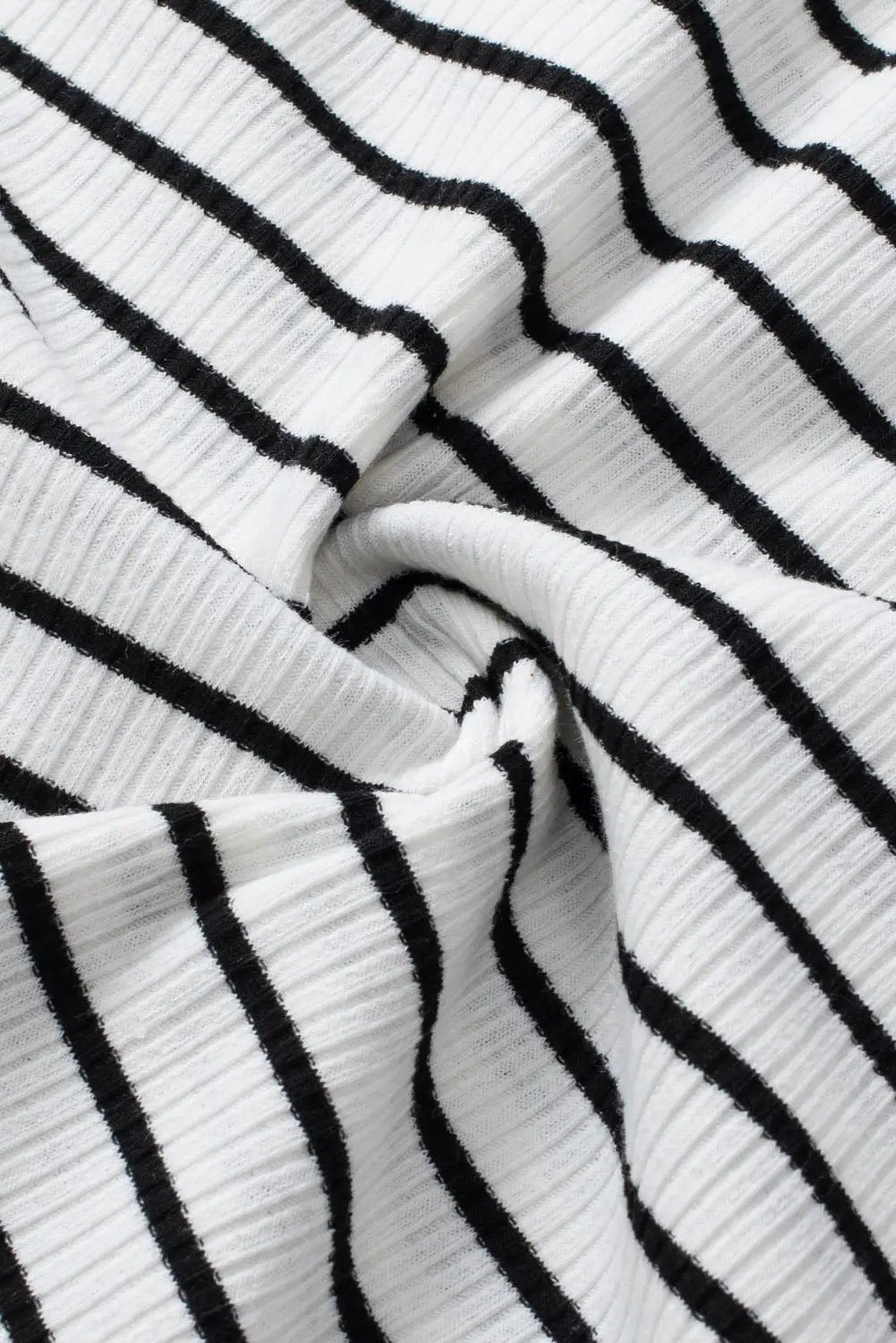 Grateful Threads Boutique White with Black Stripe Adjustable Straps Ribbed Knit Tank Top - Tank Tops White with black stripe tank top cami