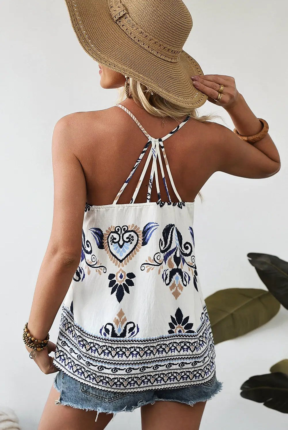 Grateful Threads Boutique Bohemian Spaghetti Strap Tank - Tank Tops Bohemian Spaghetti Strap Tank