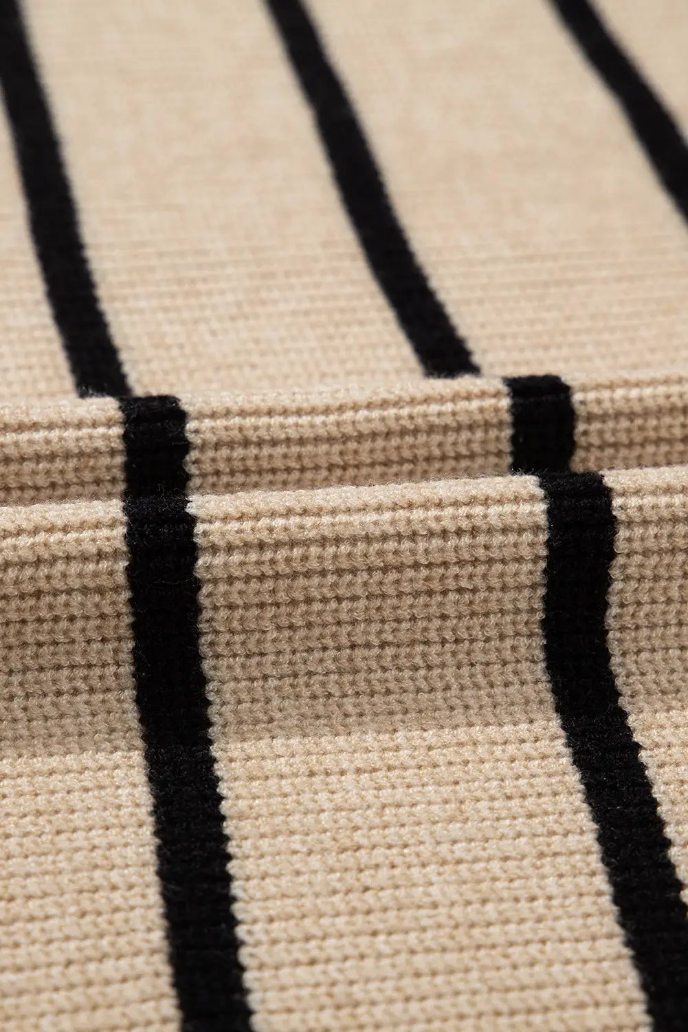Grateful Threads Boutique Black Stripe Shawl Neckline Open Cardigan with Pockets - Cardigans