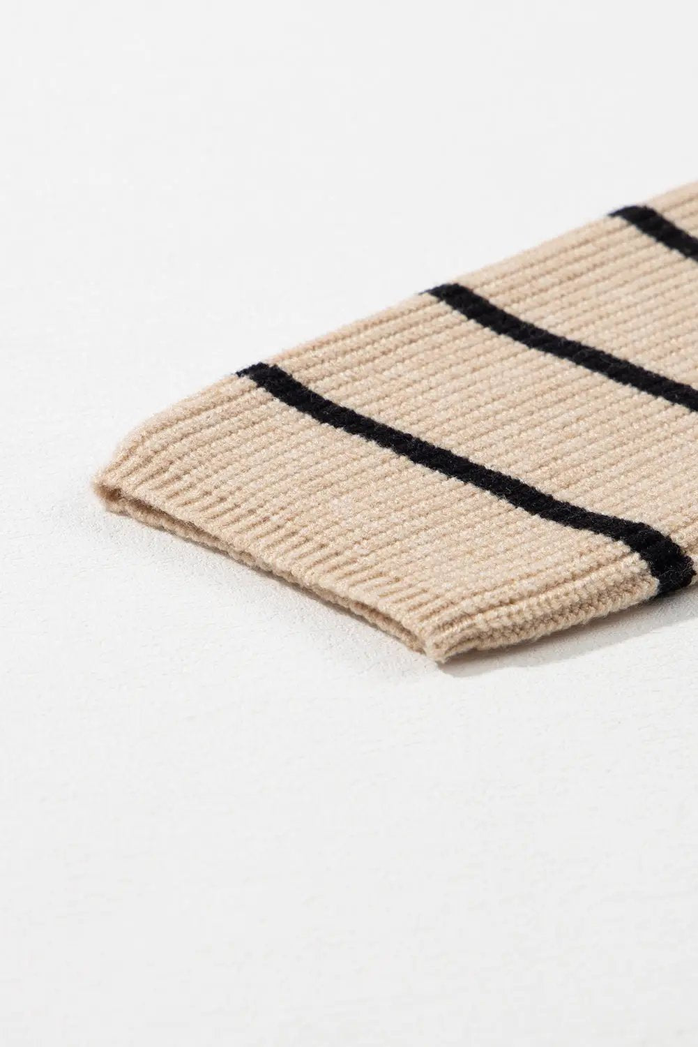 Grateful Threads Boutique Black Stripe Shawl Neckline Open Cardigan with Pockets - Cardigans