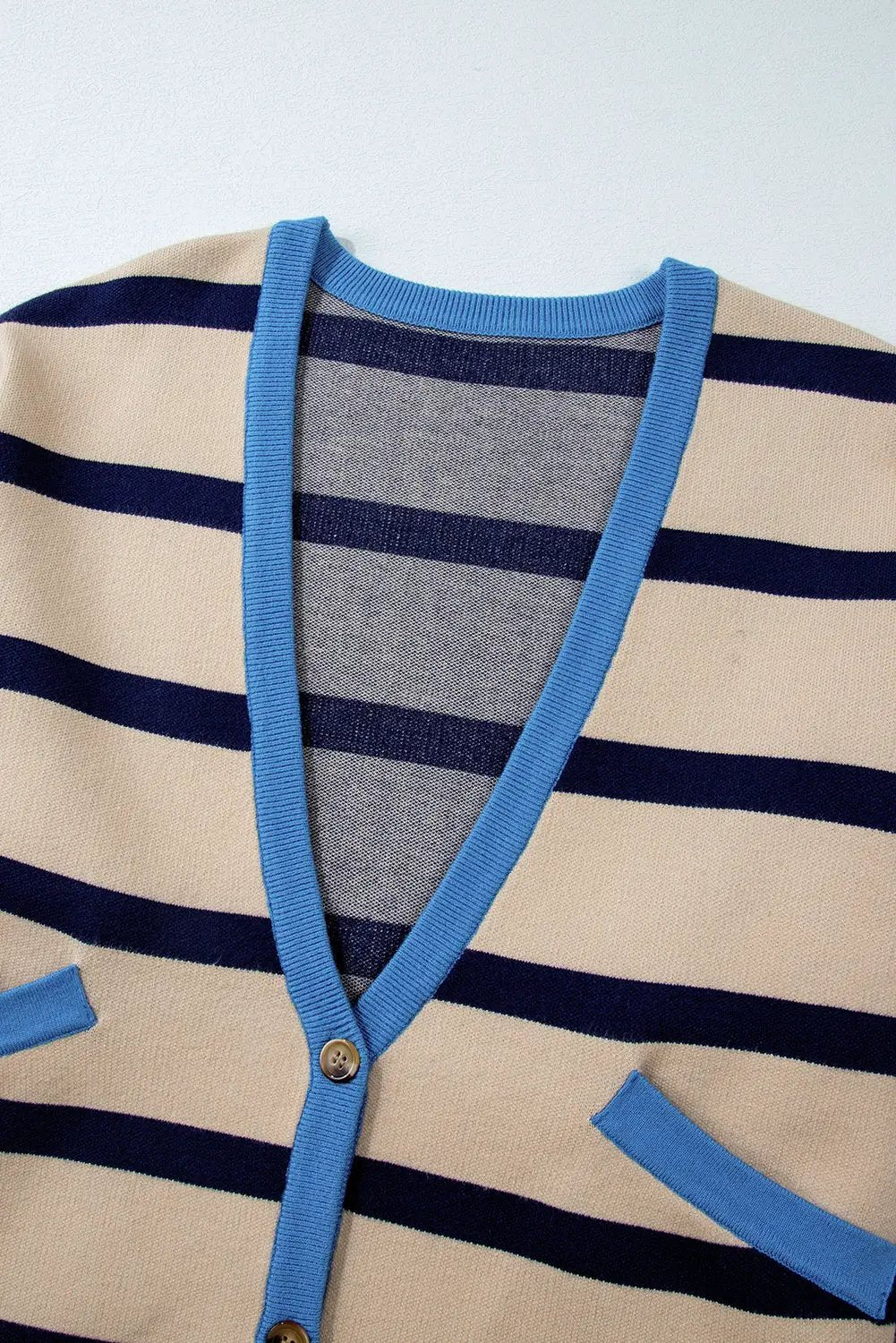 Grateful Threads Boutique White Colorblock Loose Cardigan - Cardigans