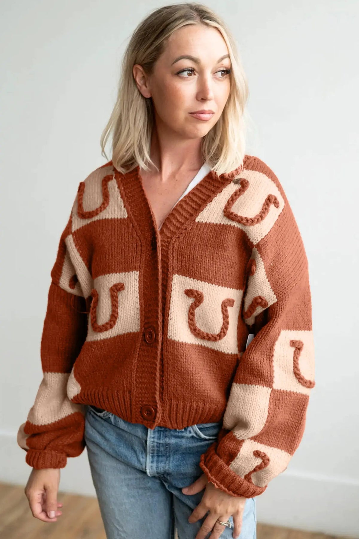 The Leighton Cardigan - Brown — view 4