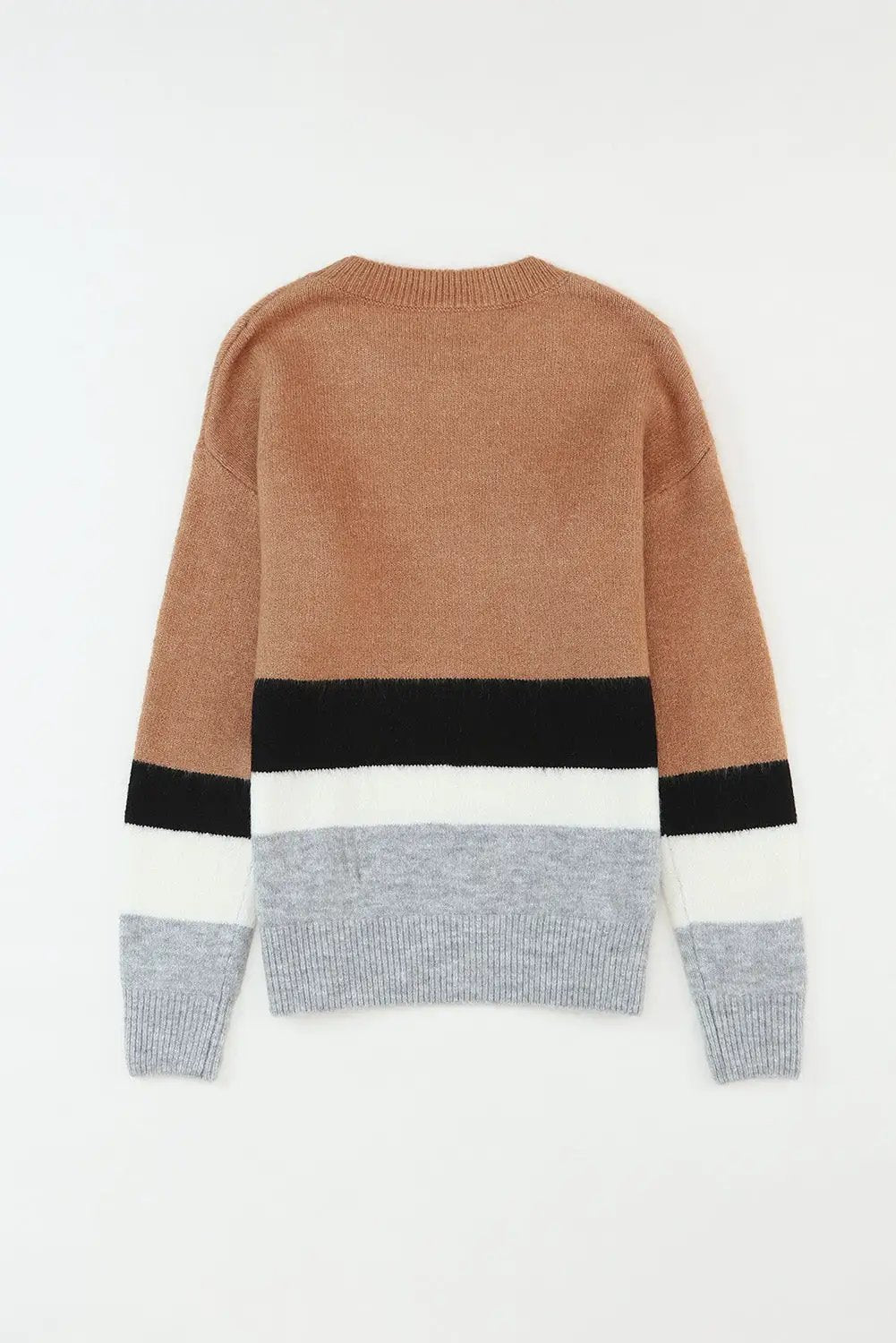 Grateful Threads Boutique Striped Ribbed Knit Sweater - Sweaters Striped Ribbed Knit Sweater