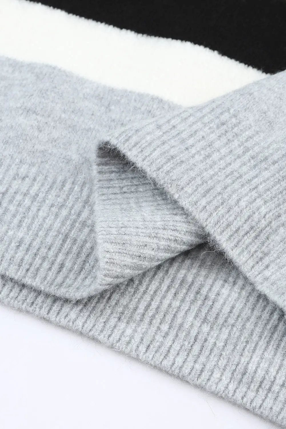 Grateful Threads Boutique Striped Ribbed Knit Sweater - Sweaters Striped Ribbed Knit Sweater