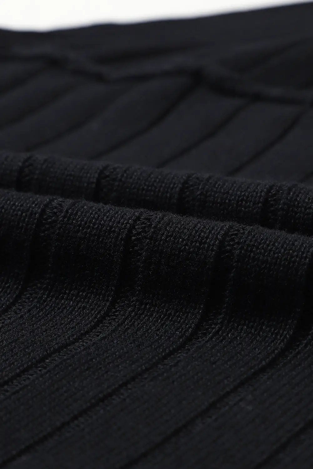 Grateful Threads Boutique Black Exposed Seam Ribbed Knit Dolman Top - Shirts