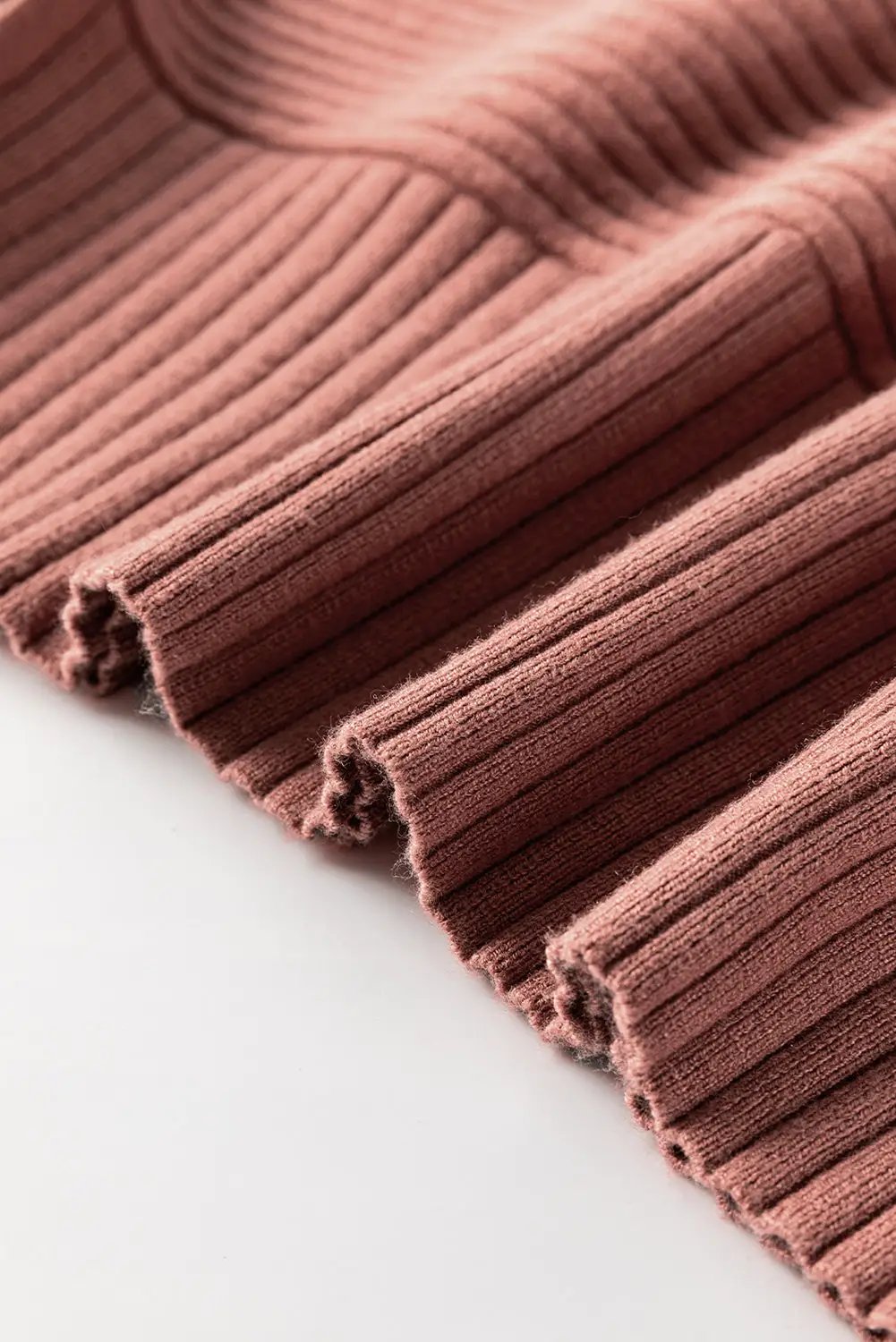 Grateful Threads Boutique Mineral Red Turtleneck Ribbed Knit Tunic Sweater - Sweaters