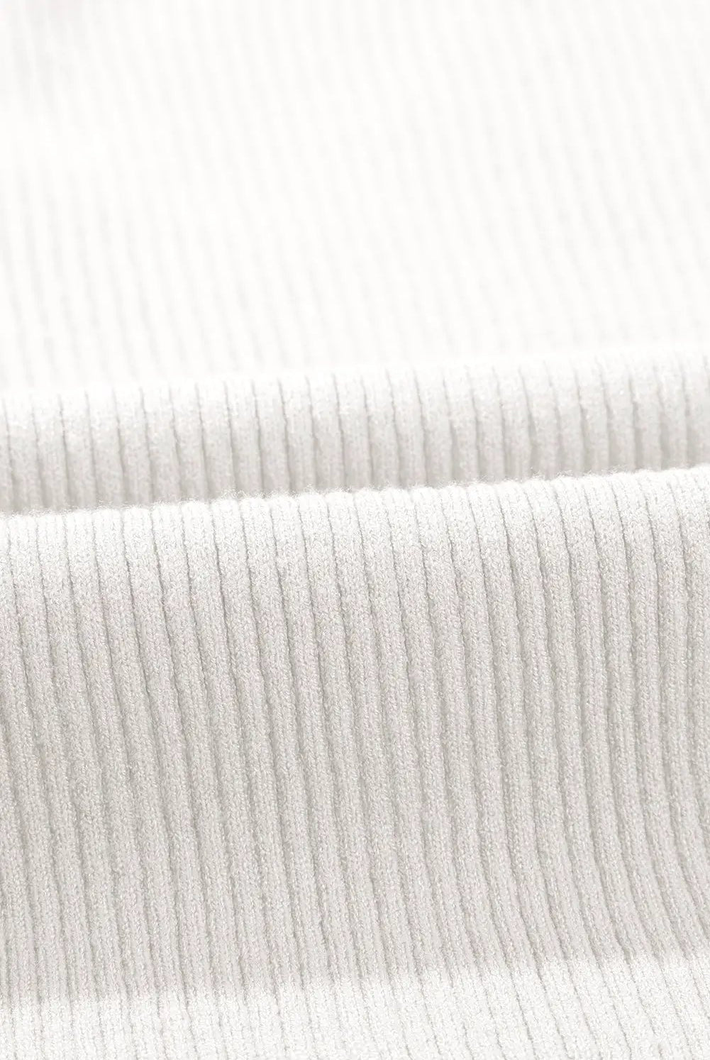 Grateful Threads Boutique White V Neck Ribbed Knit Lightweight Short Sleeve Sweater - Sweaters White V Neck Ribbed Knit Lightweight Short Sleeve Sweater
