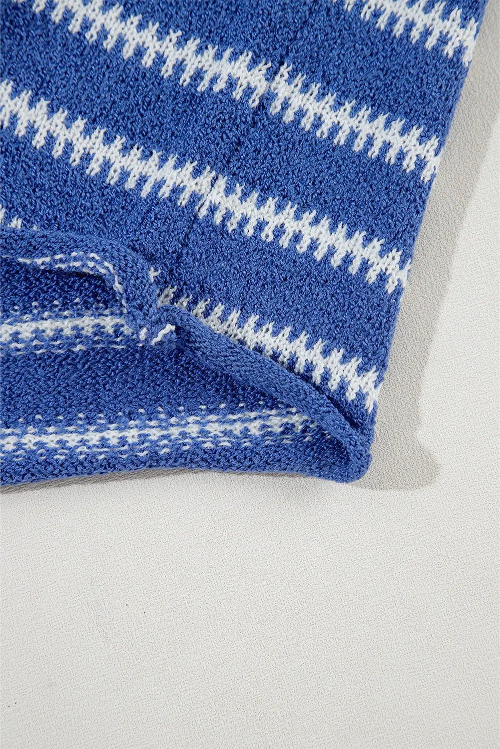 Grateful Threads Boutique Blue Striped Drop Shoulder Sweater - Shirts