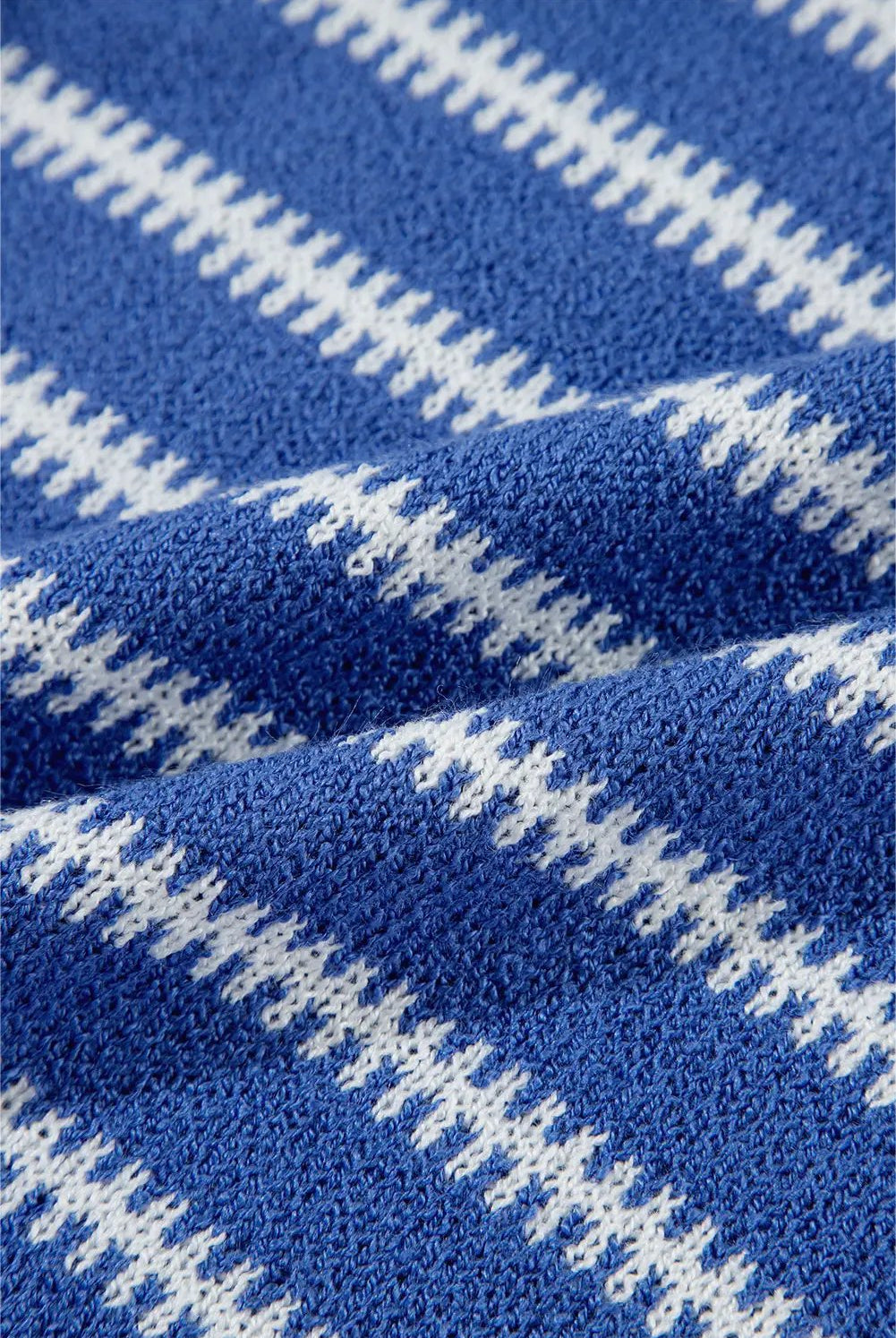 Grateful Threads Boutique Blue Striped Drop Shoulder Sweater - Shirts