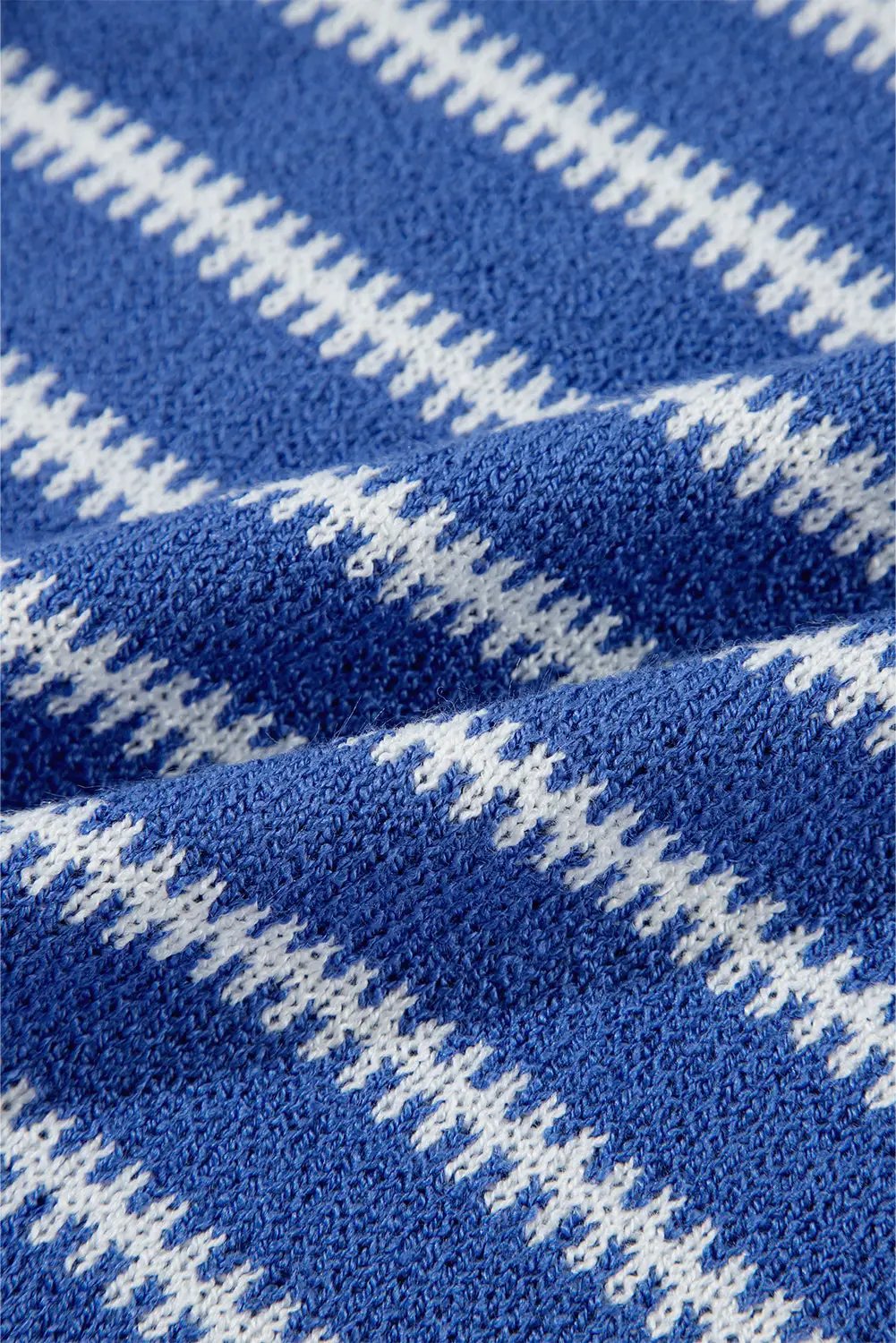 Grateful Threads Boutique Blue Striped Drop Shoulder Sweater - Shirts