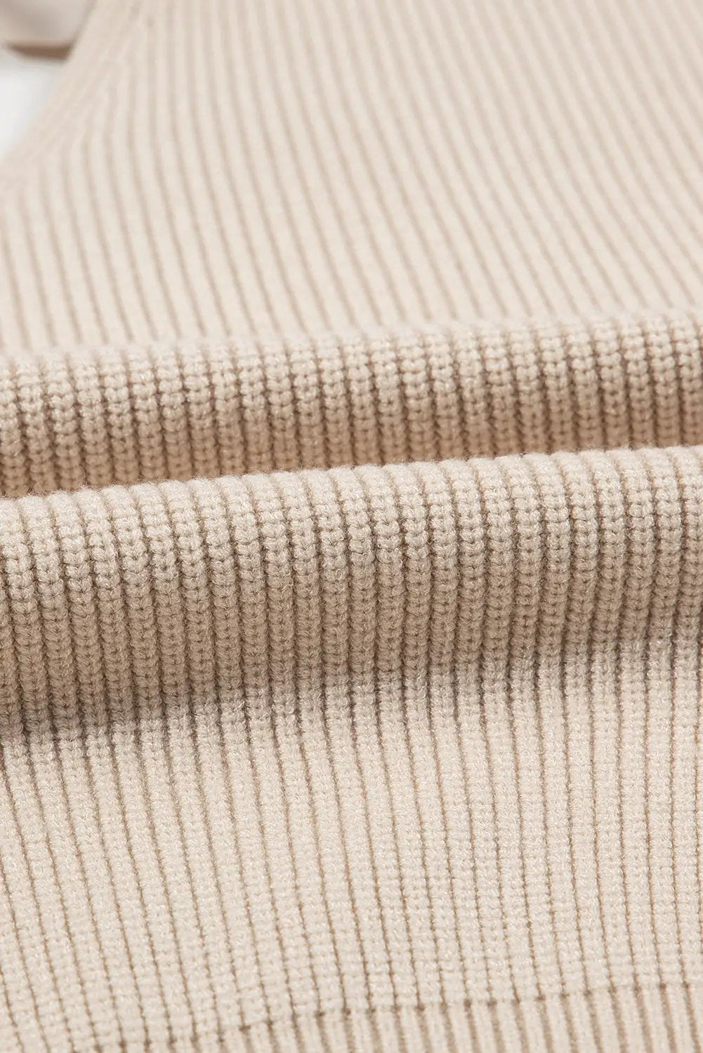 Grateful Threads Boutique Apricot Lantern V-Neck Knot Back Sweater - Sweaters