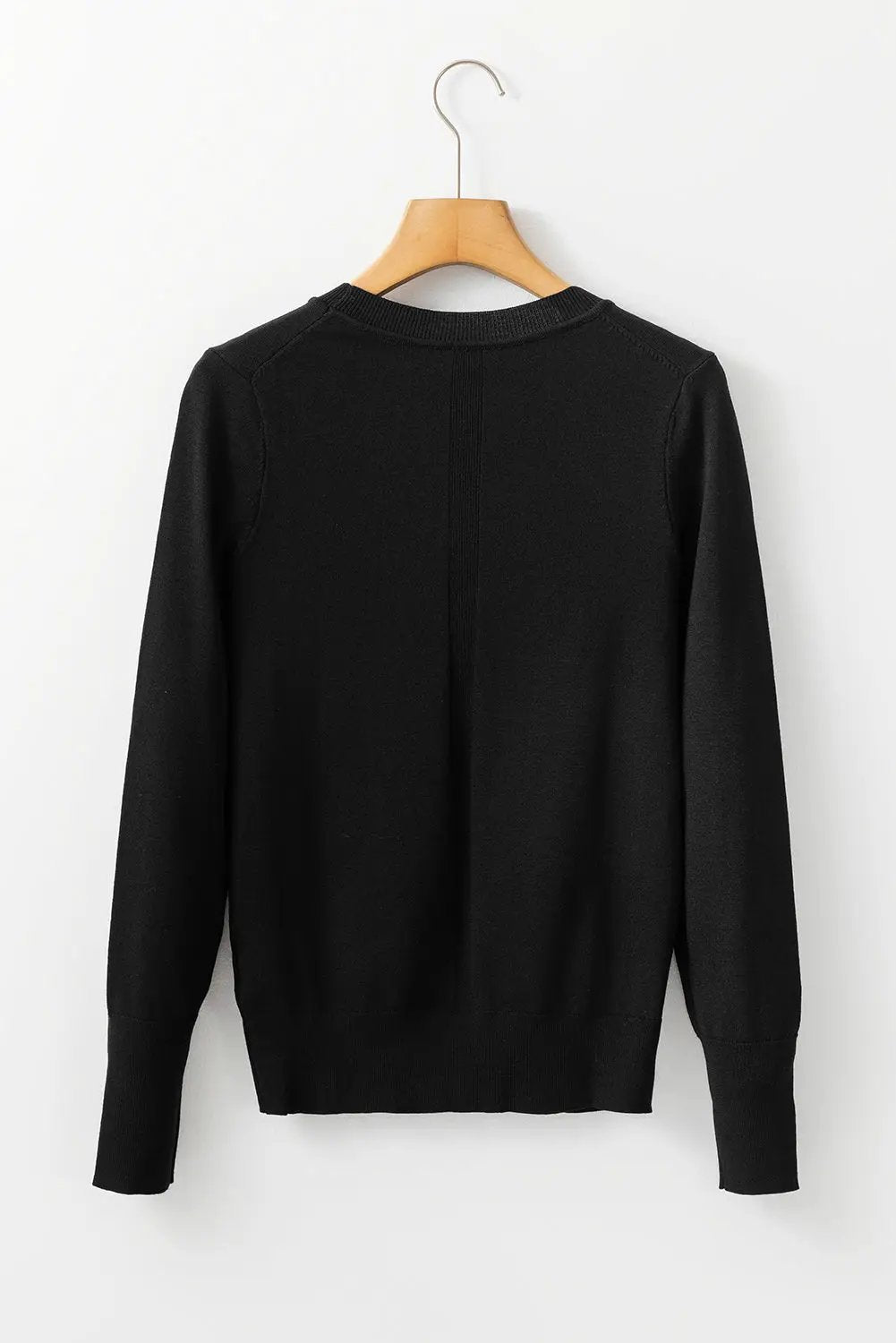 Grateful Threads Boutique Black Slim Fit Crew Neck Sweater - Sweaters