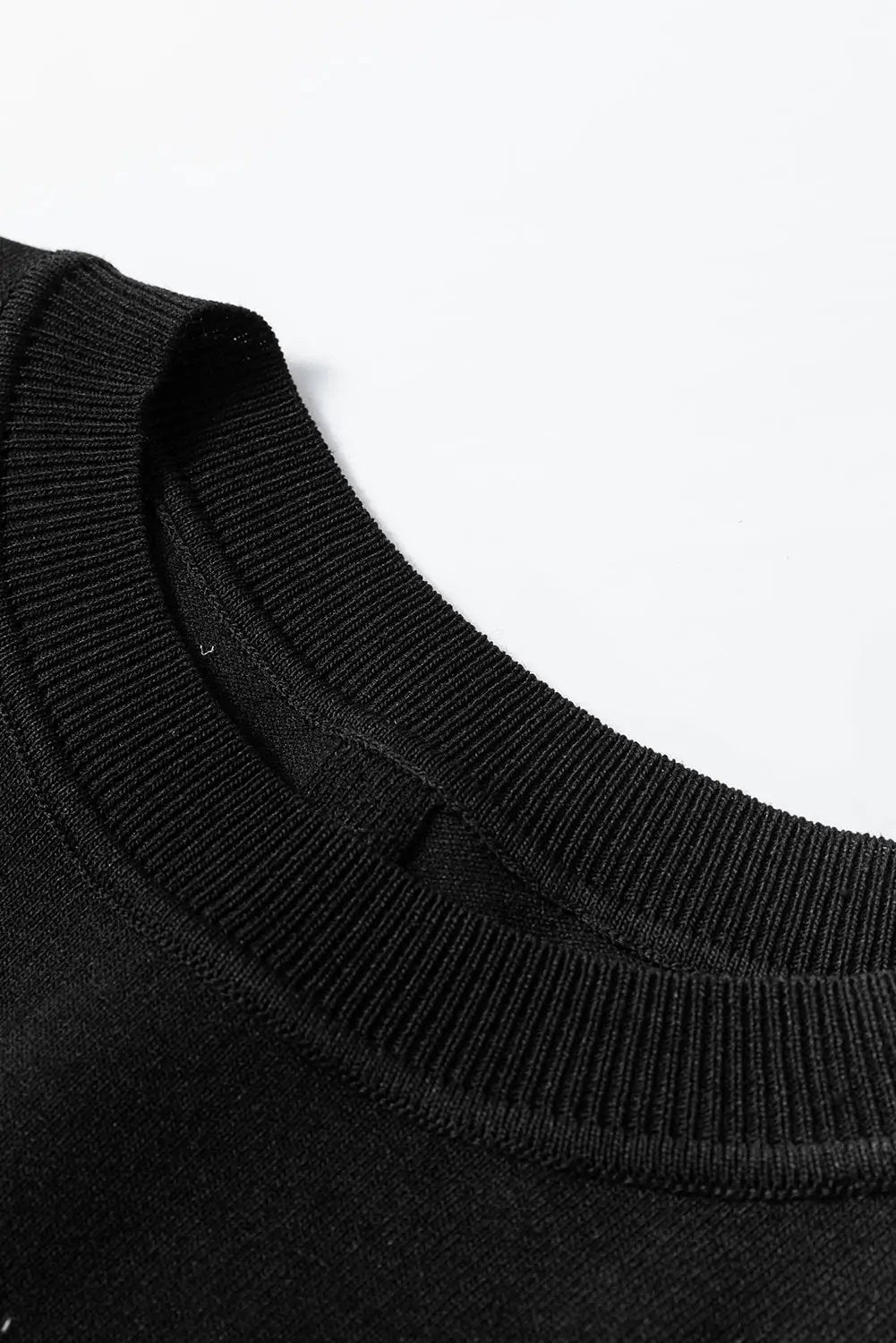 Grateful Threads Boutique Black Slim Fit Crew Neck Sweater - Sweaters