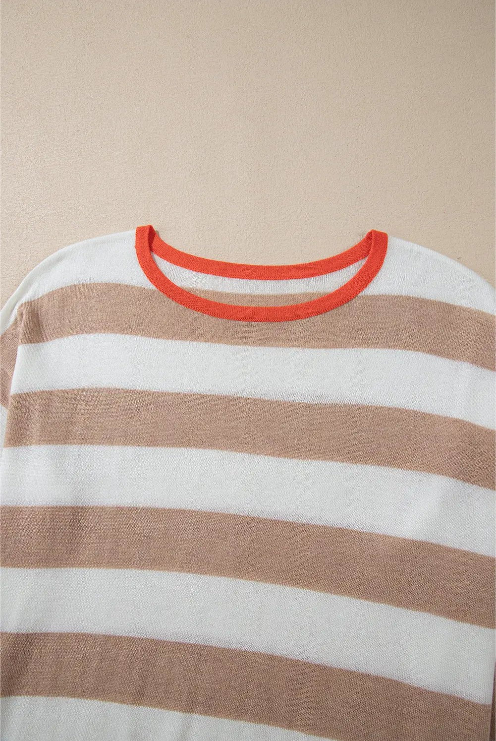 Grateful Threads Boutique Apricot Colorblock Drop Shoulder Sweater - Sweaters