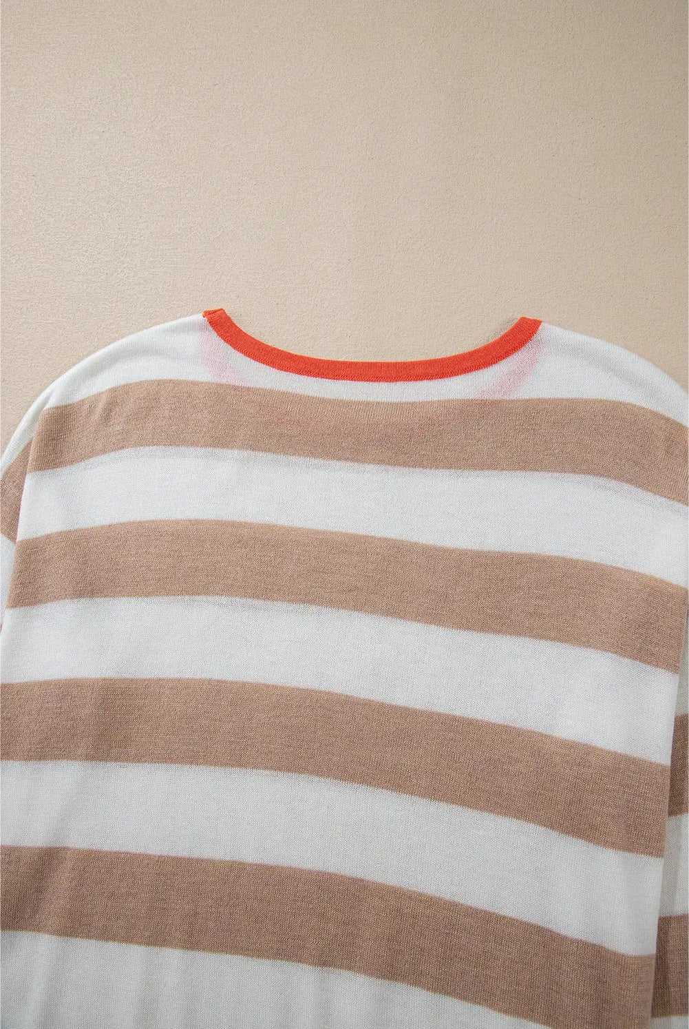 Grateful Threads Boutique Apricot Colorblock Drop Shoulder Sweater - Sweaters