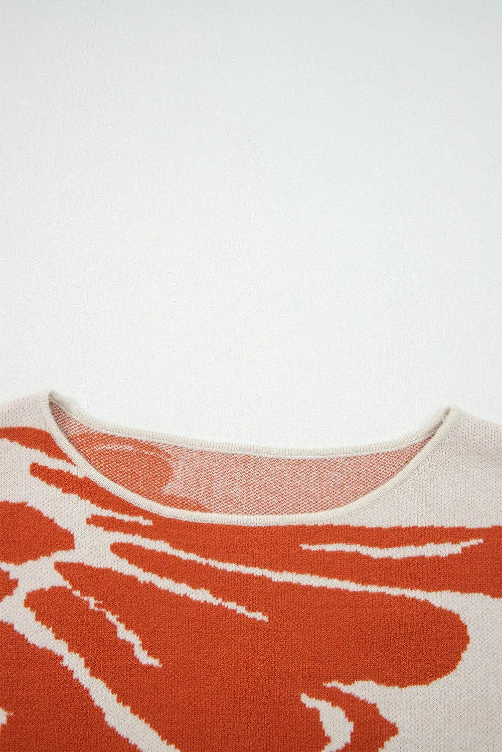 Grateful Threads Boutique Bold Flower Pattern Sweater - Sweaters Beige Bold Flower Pattern Southern Girl Baggy Sweater
