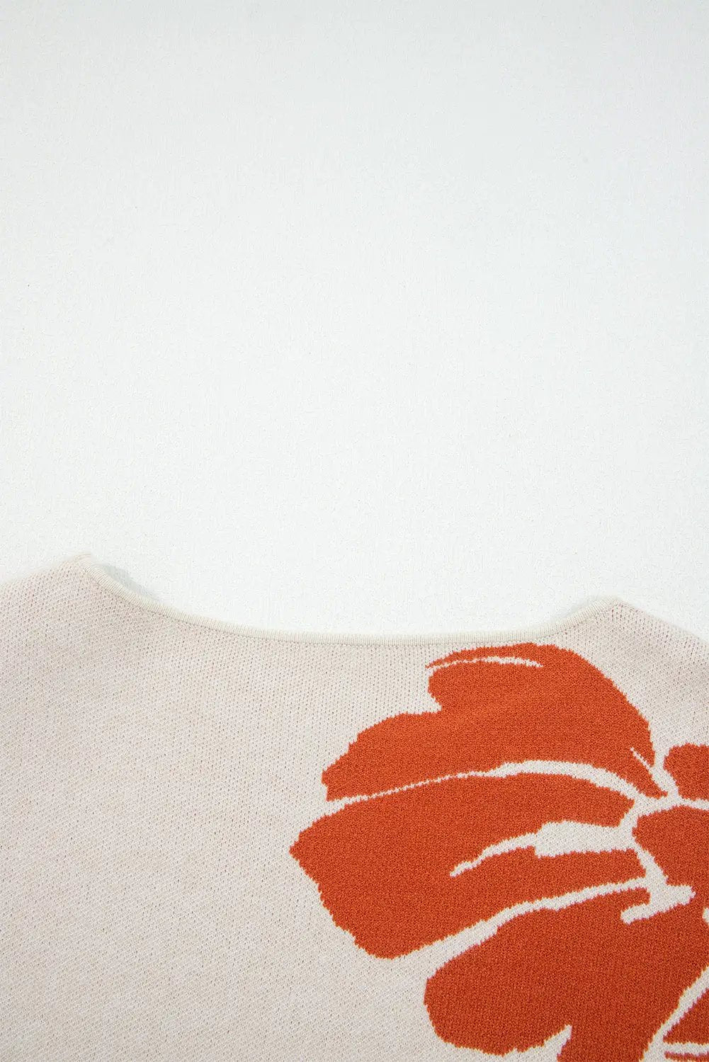 Grateful Threads Boutique Bold Flower Pattern Sweater - Sweaters Beige Bold Flower Pattern Southern Girl Baggy Sweater