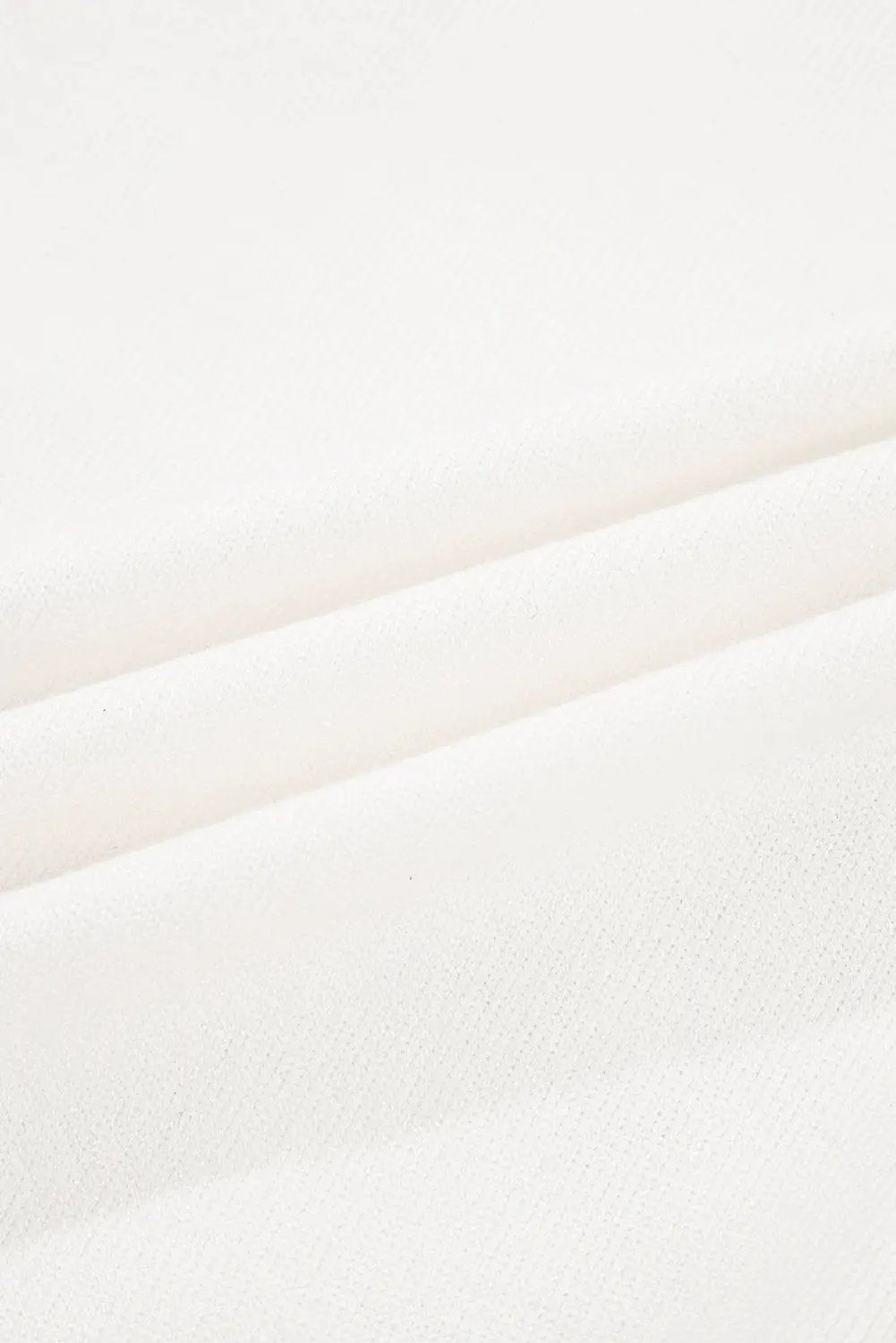 Grateful Threads Boutique White Floral Embroidered Scallop Trim Puff Sleeve Sweater - Sweaters White Floral Embroidered Scallop Trim Puff Sleeve Sweater