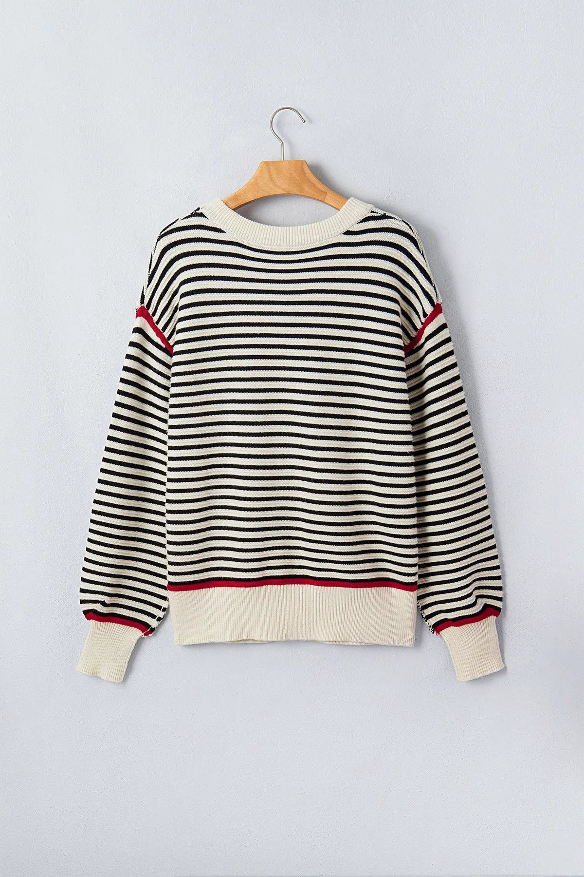 The Nola Sweater - Black Stripe — view 2