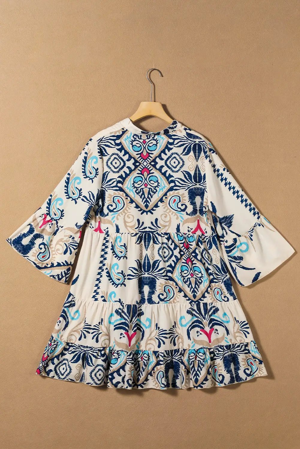Grateful Threads Boutique White Printed Tribal Dress - Dresses
