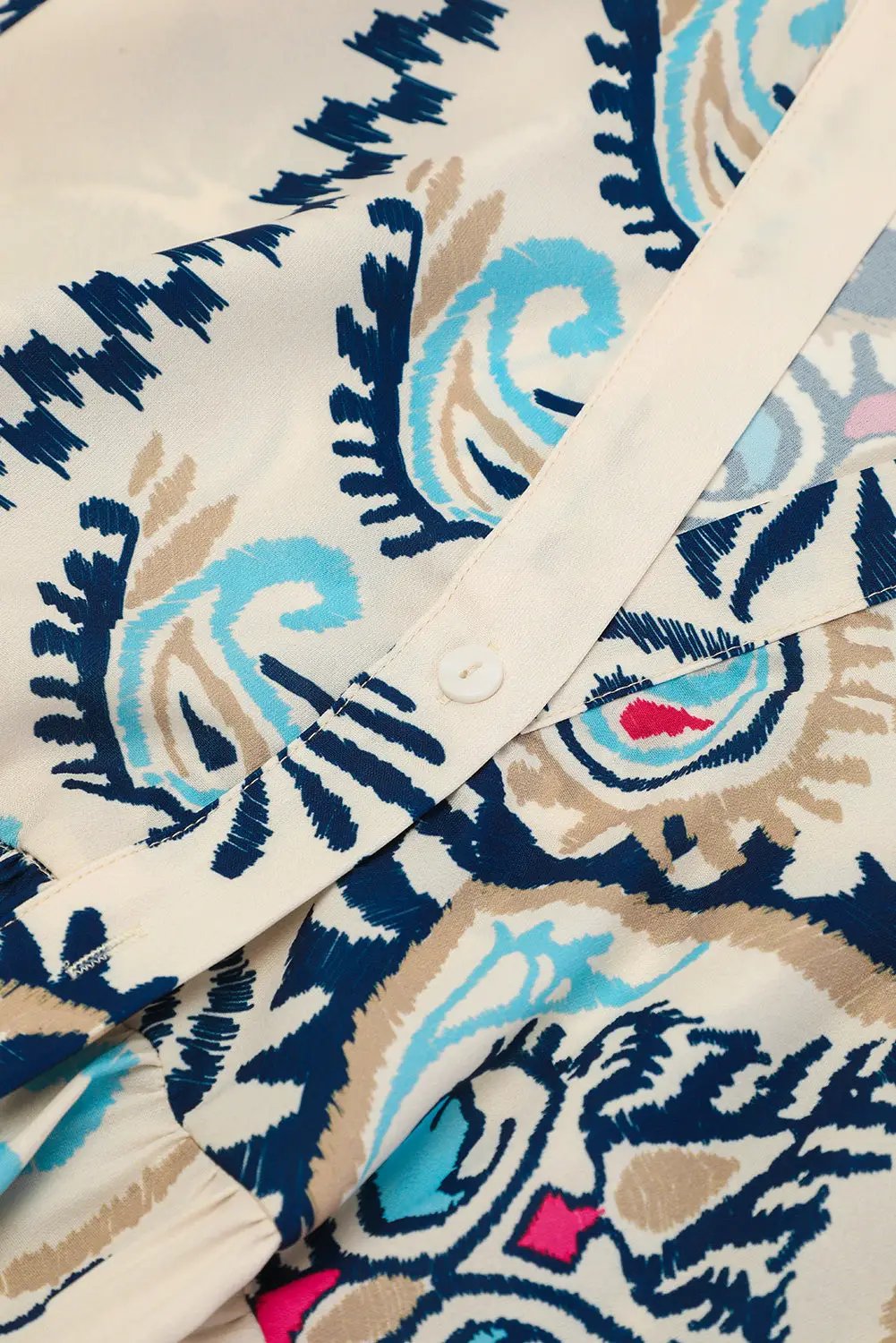 Grateful Threads Boutique White Printed Tribal Dress - Dresses
