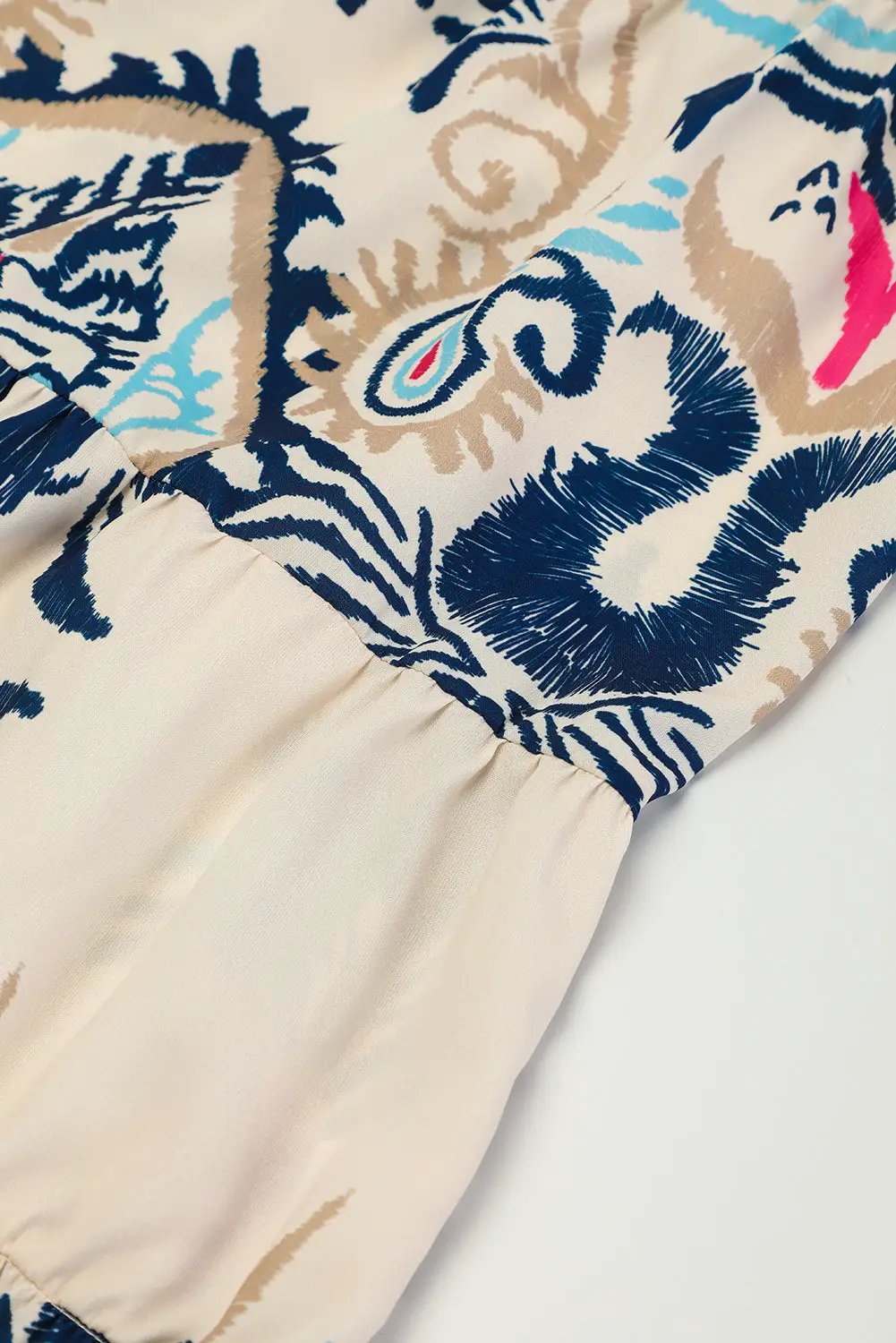 Grateful Threads Boutique White Printed Tribal Dress - Dresses