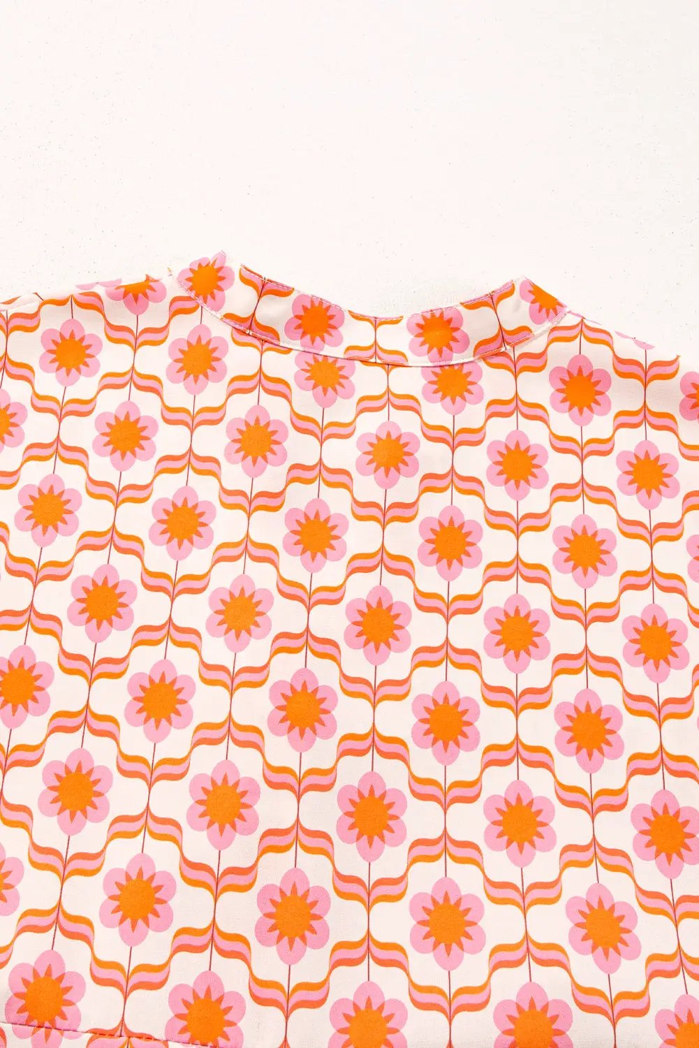 Grateful Threads Boutique Orange Floral Buttoned Front Dress - Dresses Orange Floral Buttoned Front Dress