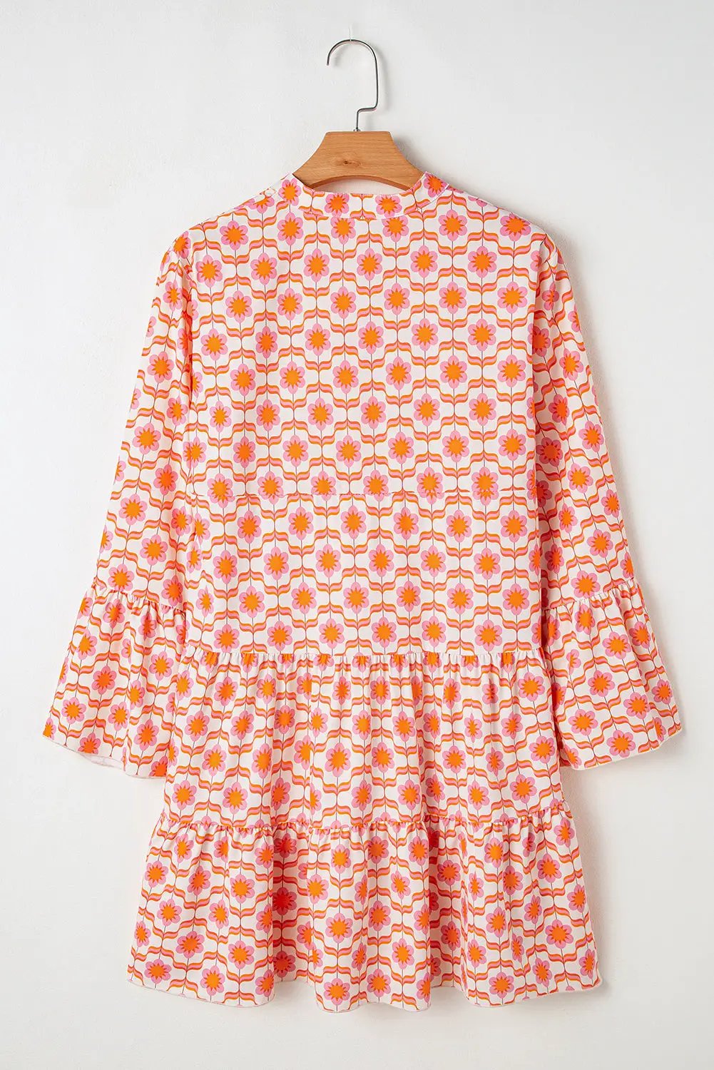 Grateful Threads Boutique Orange Floral Buttoned Front Dress - Dresses Orange Floral Buttoned Front Dress