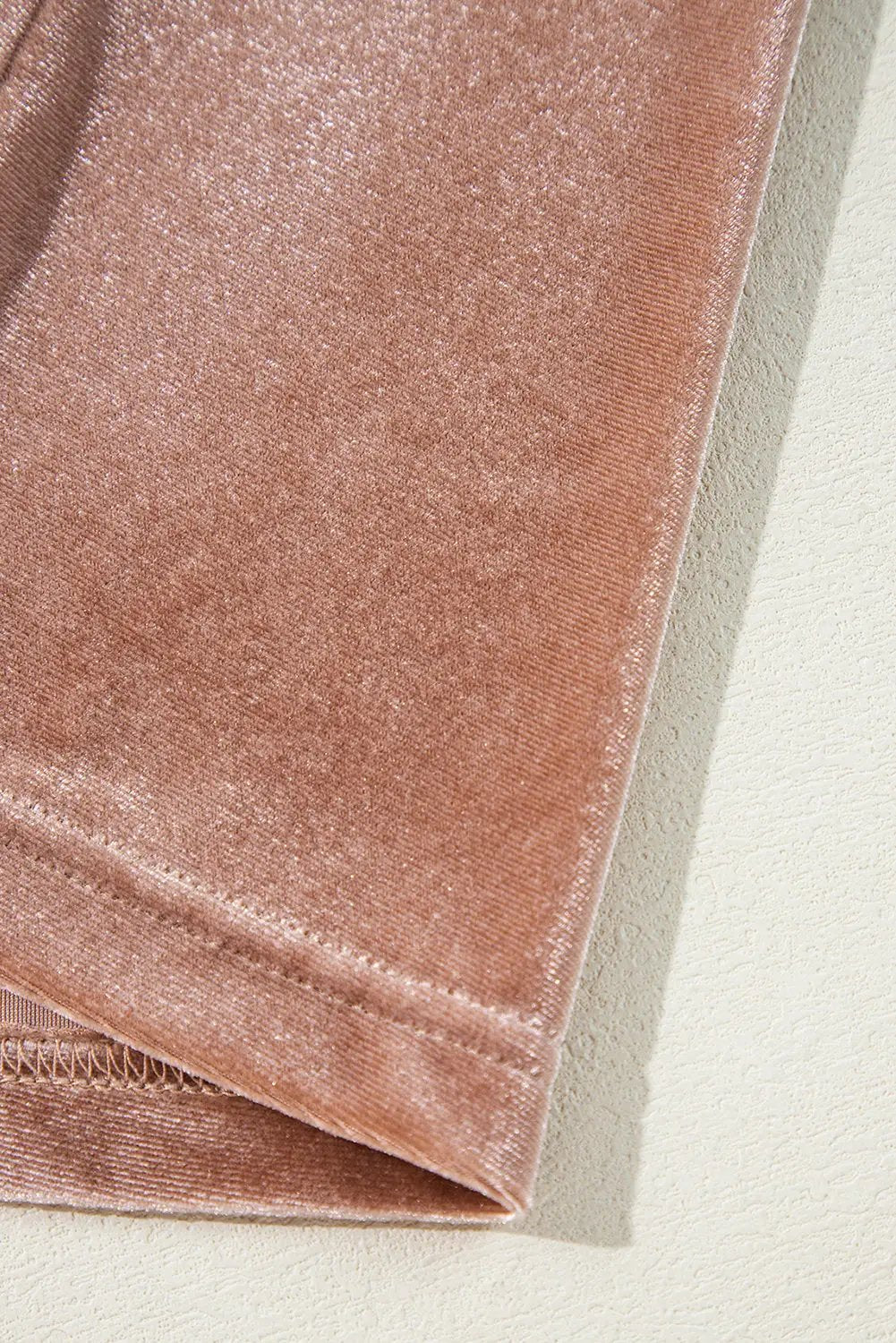 Grateful Threads Boutique Dusty Taupe Rose Velvet Lacy Empire Waist Midi Dress - Dresses