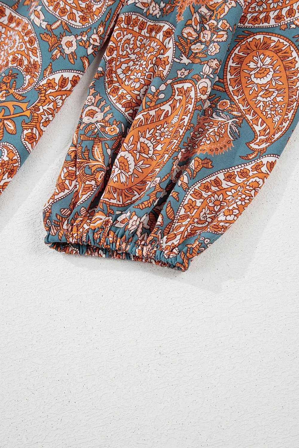 Grateful Threads Boutique Orange Paisley High Waist Mini Dress - Dresses