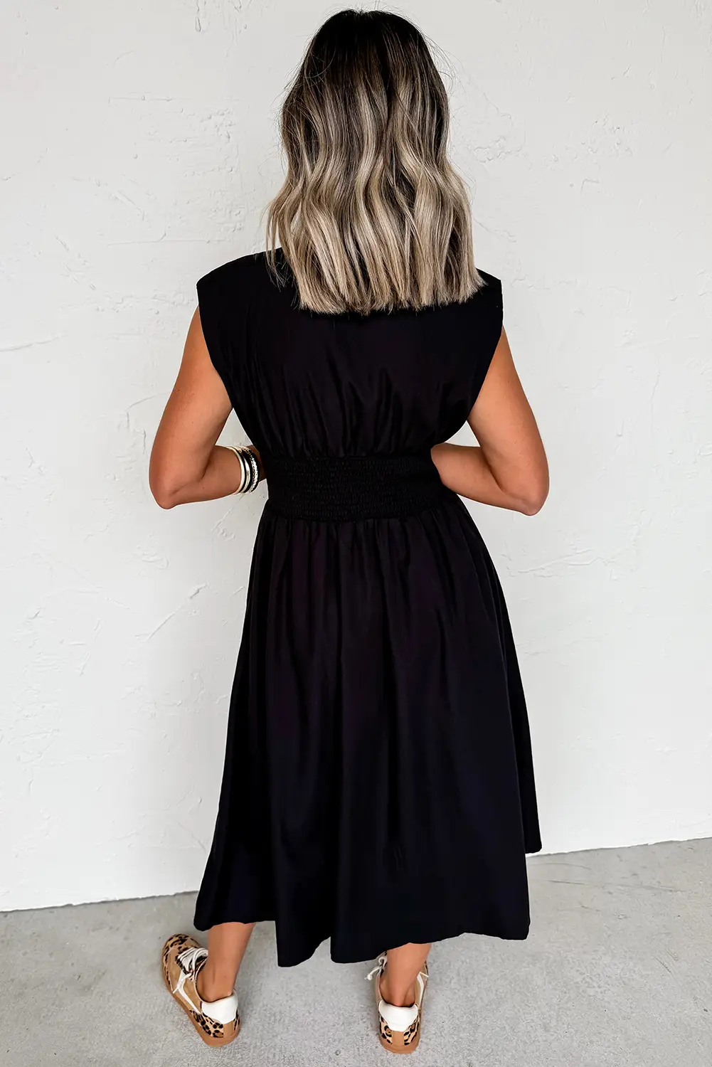 Grateful Threads Boutique Black Sleeveless Zipped Maxi Dress - Dresses Black Sleeveless Zipped Maxi Dress